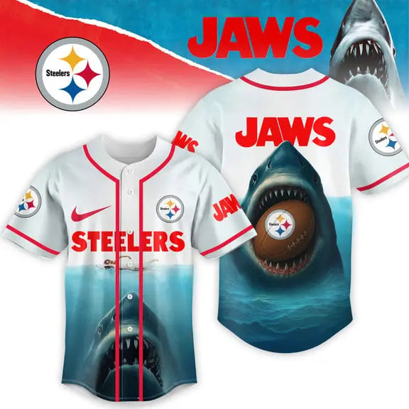 Pittsburgh Steelers | Premium NFL x Jaws Jersey HI – HuddleStyle.com - Image 3