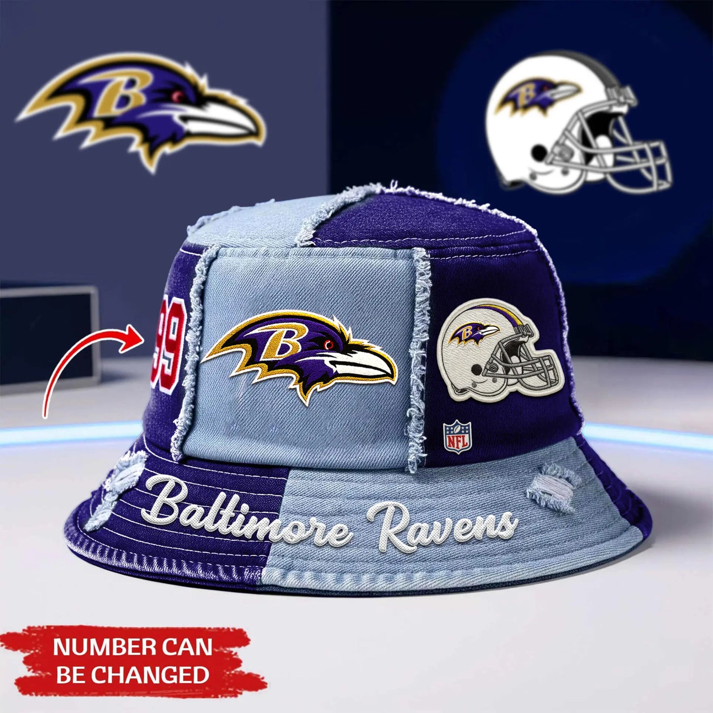 Baltimore Ravens | Premium Bucket Hat TD – HuddleStyle.com - Image 2