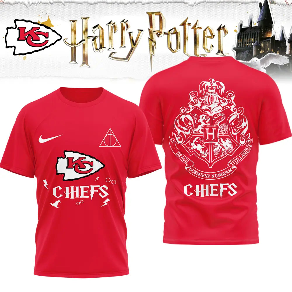 Kansas City Chiefs | Premium NFL x Harry Potter 3D Shirt HI – HuddleStyle.com - Image 2