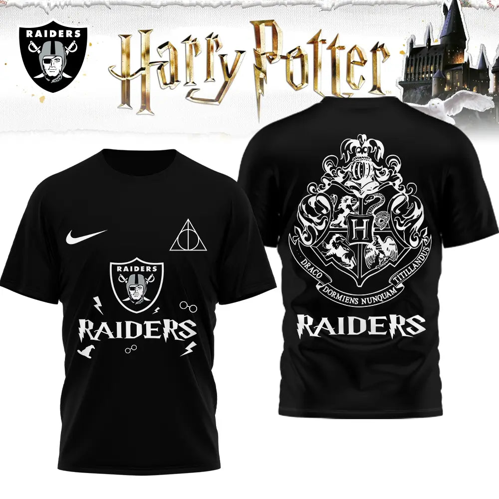 Las Vegas Raiders | Premium NFL x Harry Potter 3D Shirt HI – HuddleStyle.com - Image 2