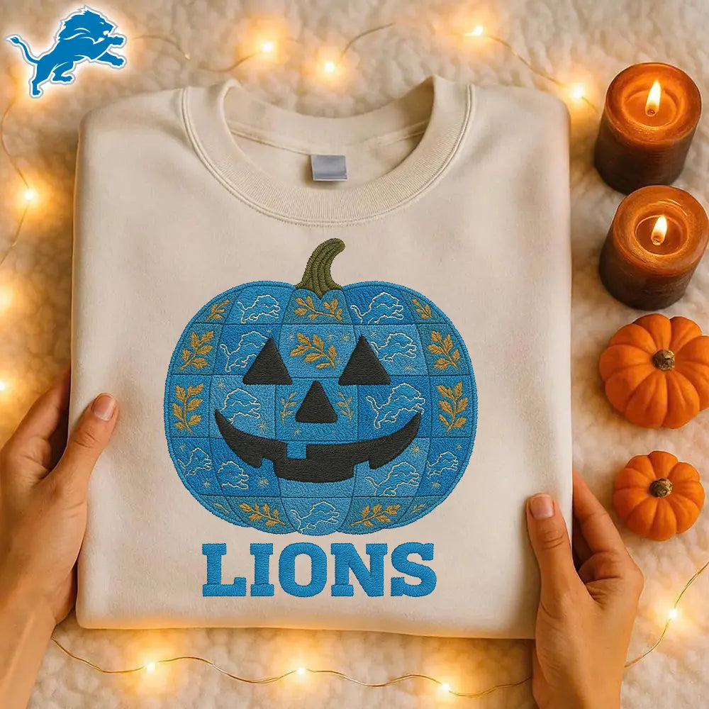 Detroit Lions | Premium NFL Pumpkin Shirt – HuddleStyle.com - Image 4