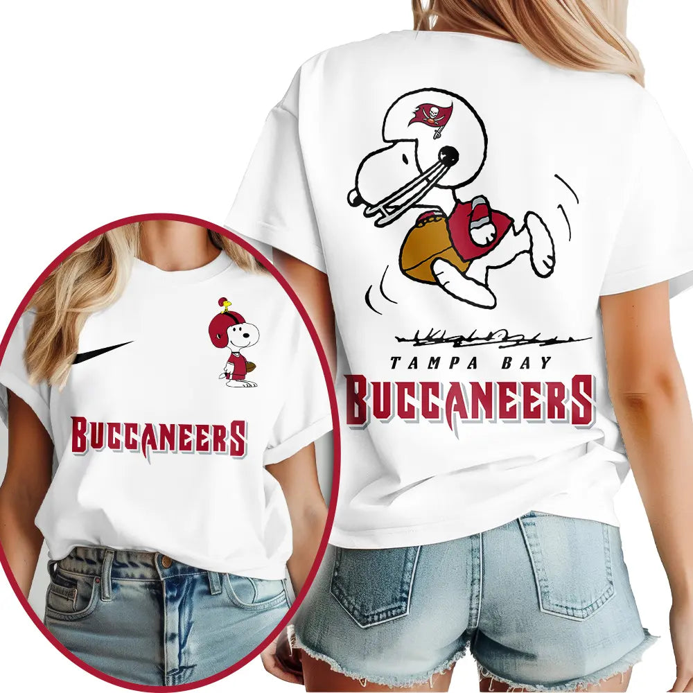 Tampa Bay Buccaneers | Premium NFL x Peanuts 3D Shirt HI – HuddleStyle.com - Image 2
