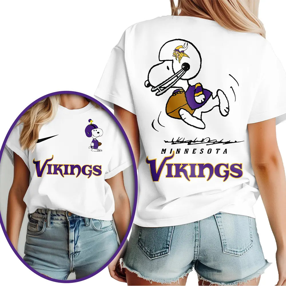 Minnesota Vikings | Premium NFL x Peanuts 3D Shirt HI – HuddleStyle.com - Image 2