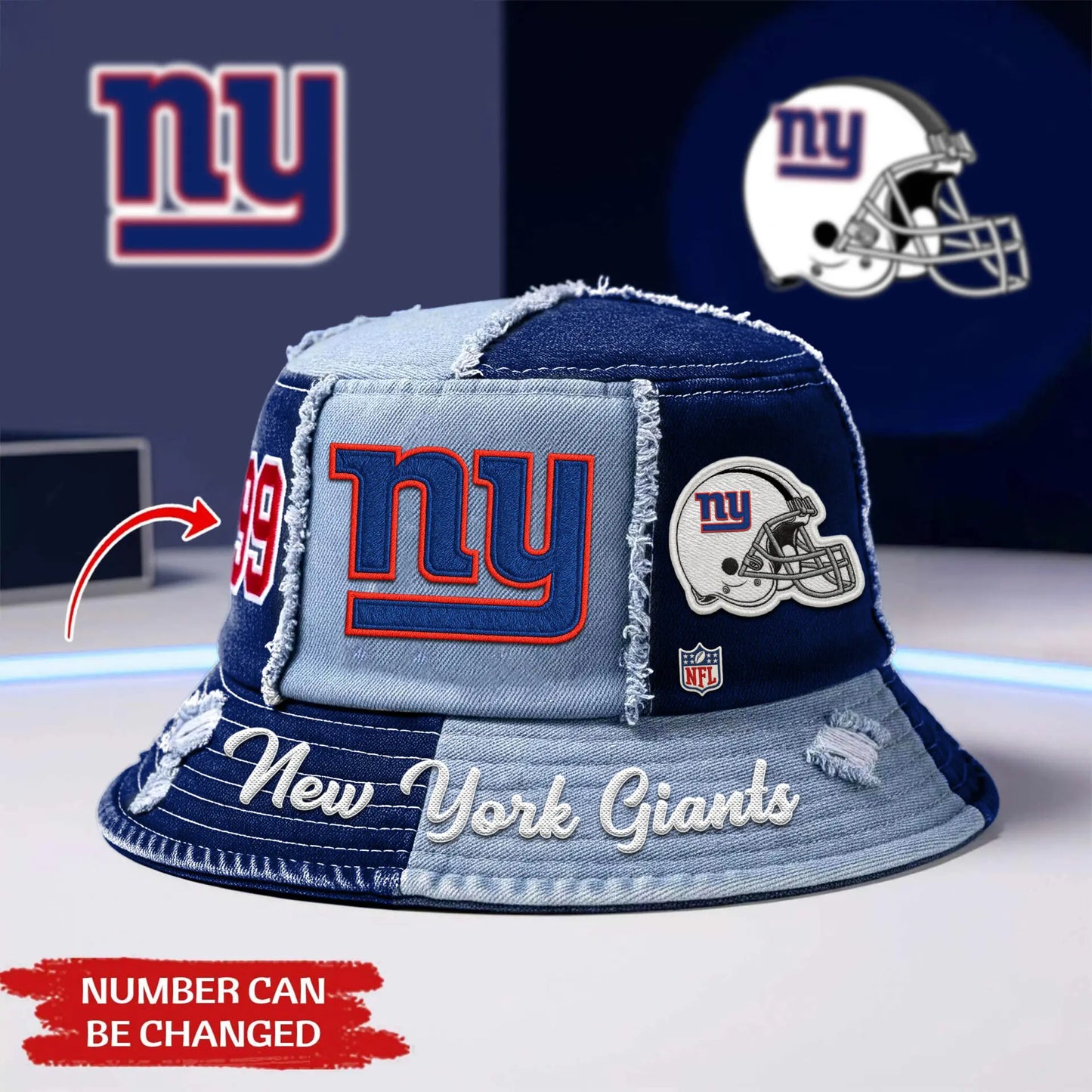 New York Giants | Premium Bucket Hat TD – HuddleStyle.com - Image 2