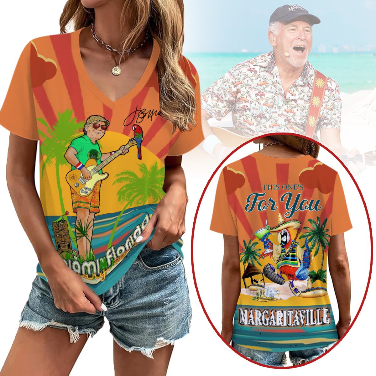 JBT V-neck Short Sleeve Shirt NY DB