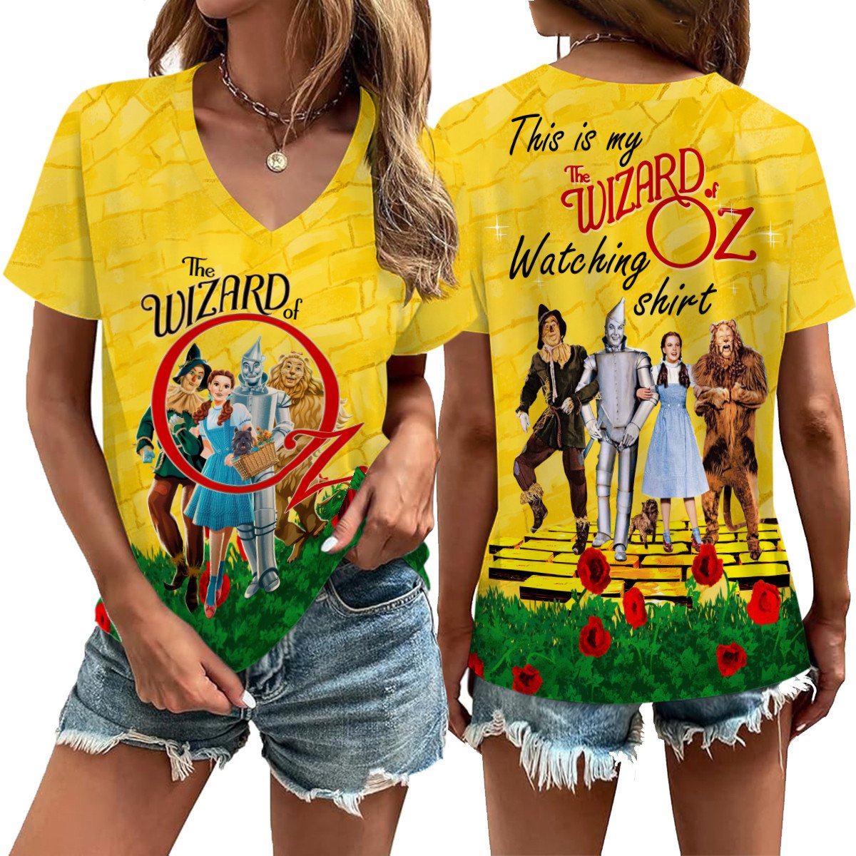 TWOZ V-neck Short Sleeve Shirt NY DB