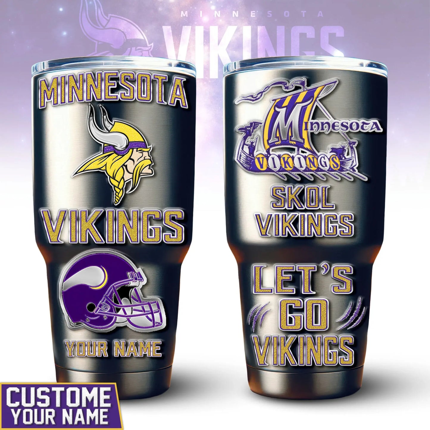 Minnesota Vikings | PREMIUM TUMBLER TD – HuddleStyle.com - Image 4