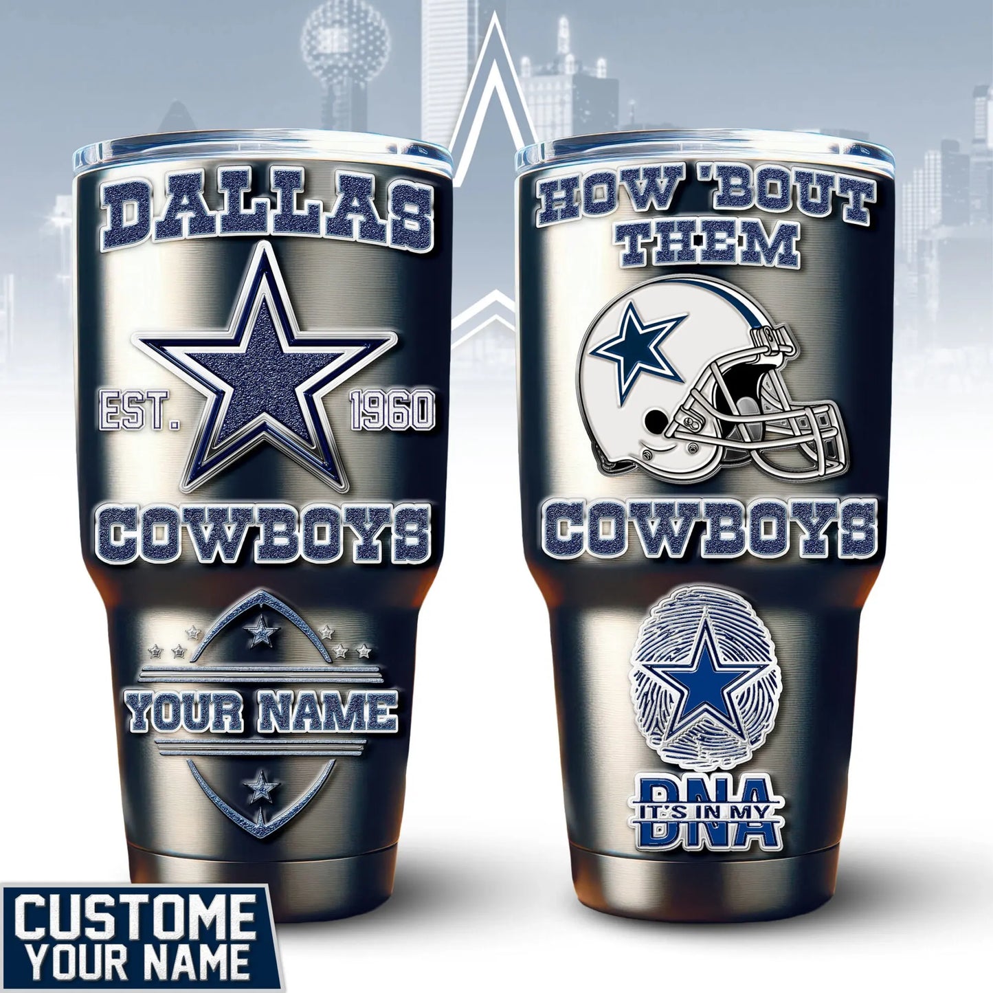 Dallas Cowboys | PREMIUM TUMBLER TD – HuddleStyle.com - Image 4