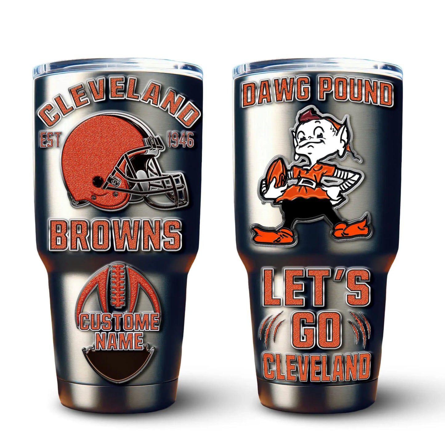 Cleveland Browns | PREMIUM TUMBLER TD – HuddleStyle.com - Image 4