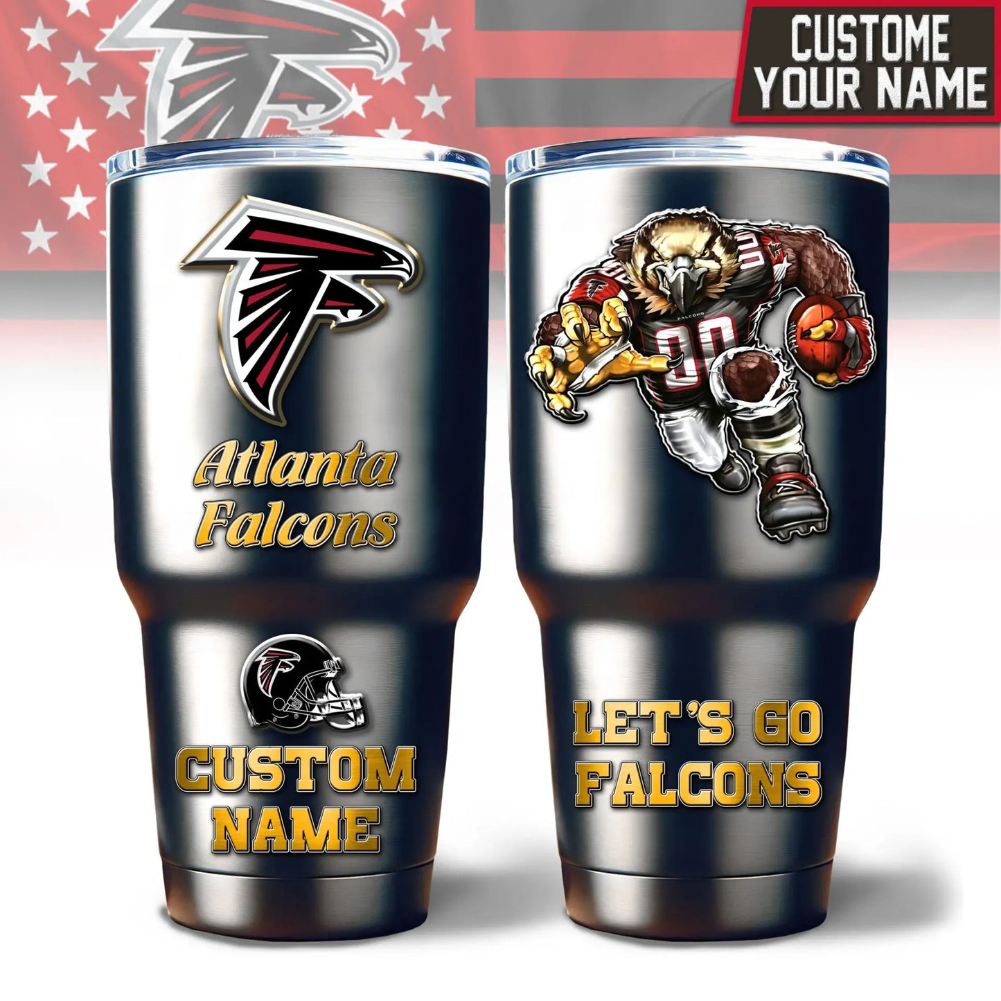 Atlanta Falcons | PREMIUM TUMBLER TD – HuddleStyle.com - Image 2