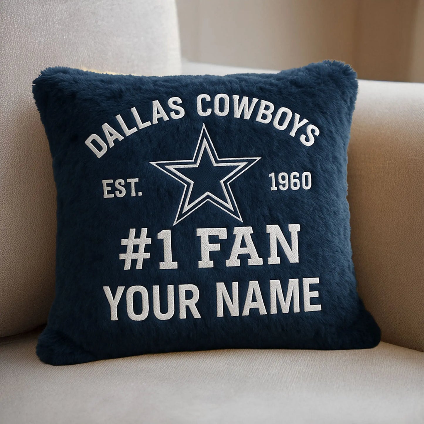 Dallas Cowboys | Premium Custom Decorative Pillow TD – HuddleStyle.com - Image 2