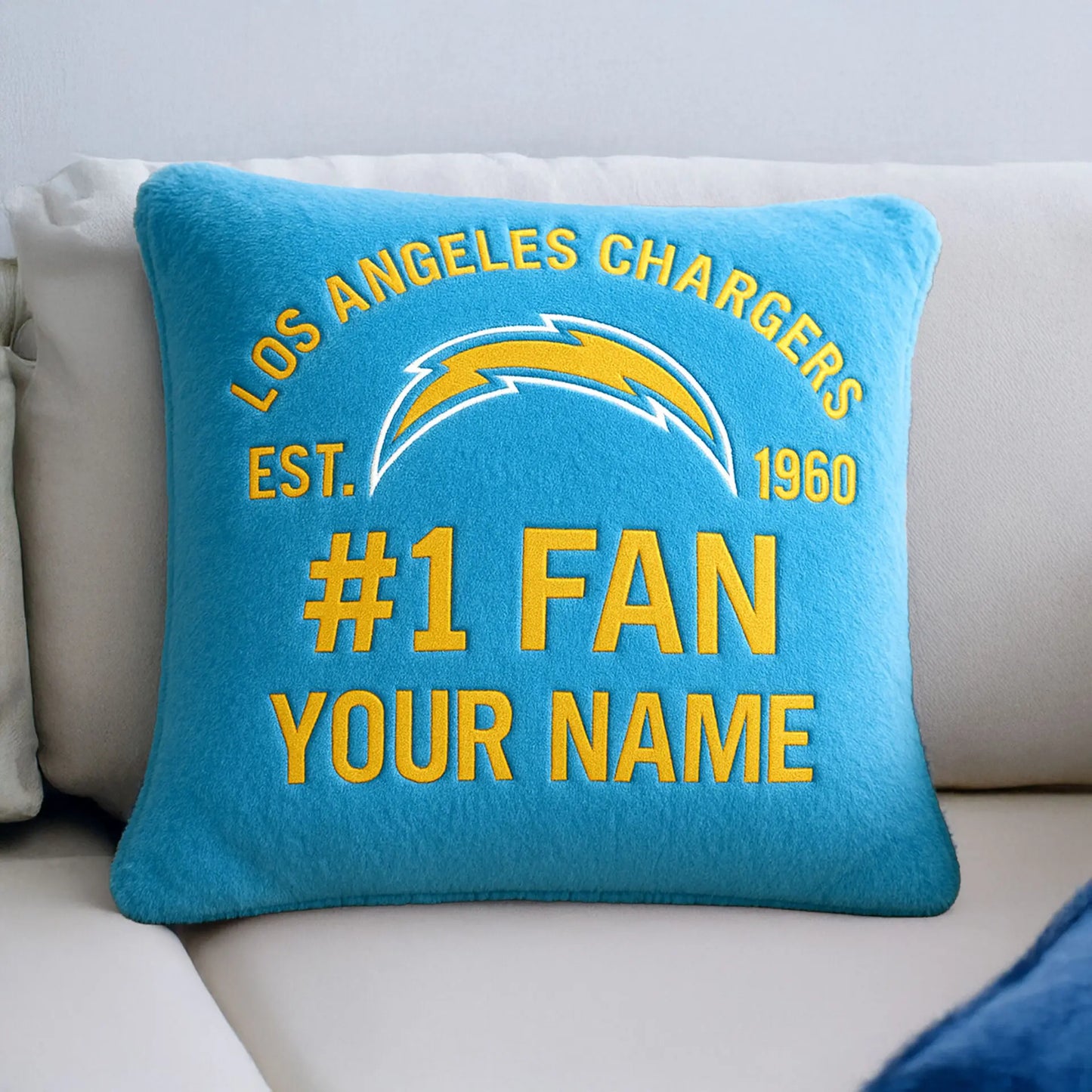 Los Angeles Chargers | Premium Custom Decorative Pillow TD – HuddleStyle.com - Image 3