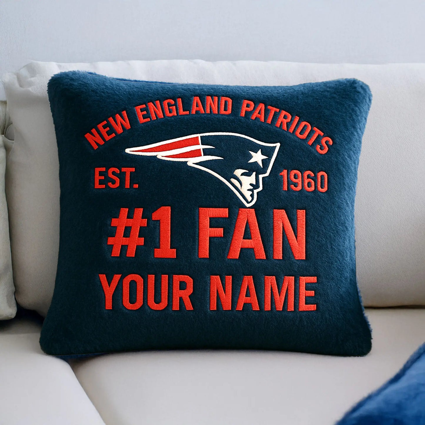 New England Patriots | Premium Custom Decorative Pillow TD – HuddleStyle.com - Image 2