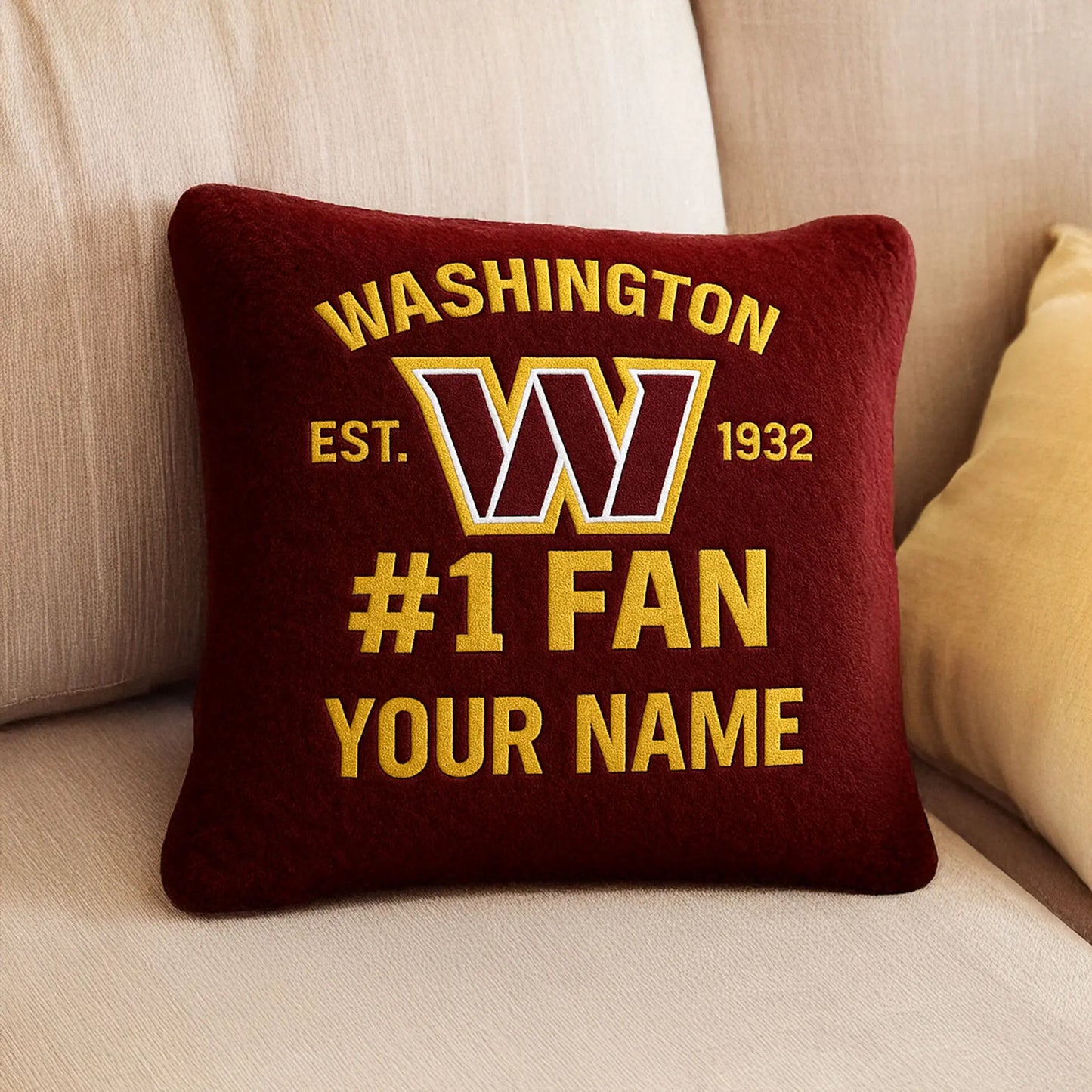 Washington Commanders | Premium Custom Decorative Pillow TD – HuddleStyle.com - Image 4