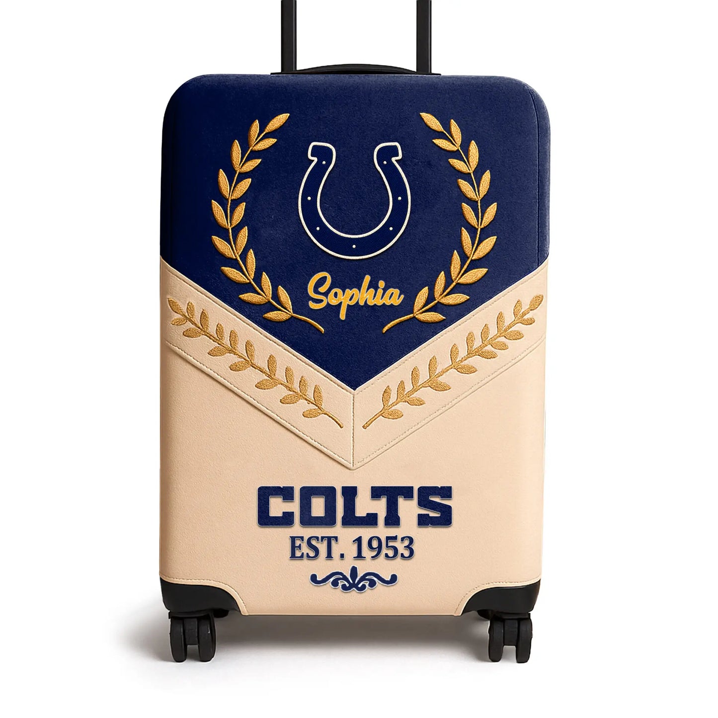 Indianapolis Colts | Premium Personalized Luggage Cover TD – HuddleStyle.com - Image 2