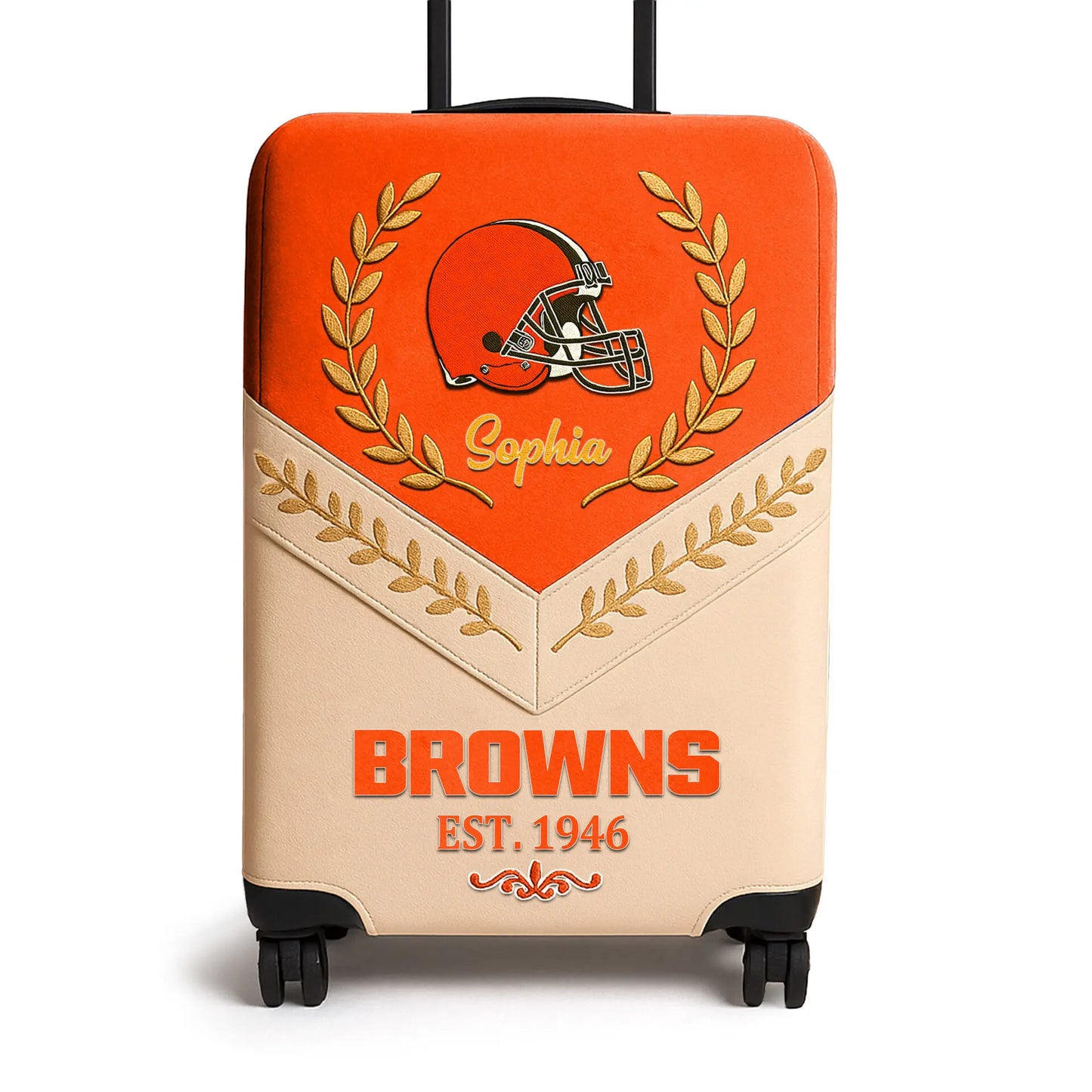 Cleveland Browns | Premium Personalized Luggage Cover TD – HuddleStyle.com - Image 2