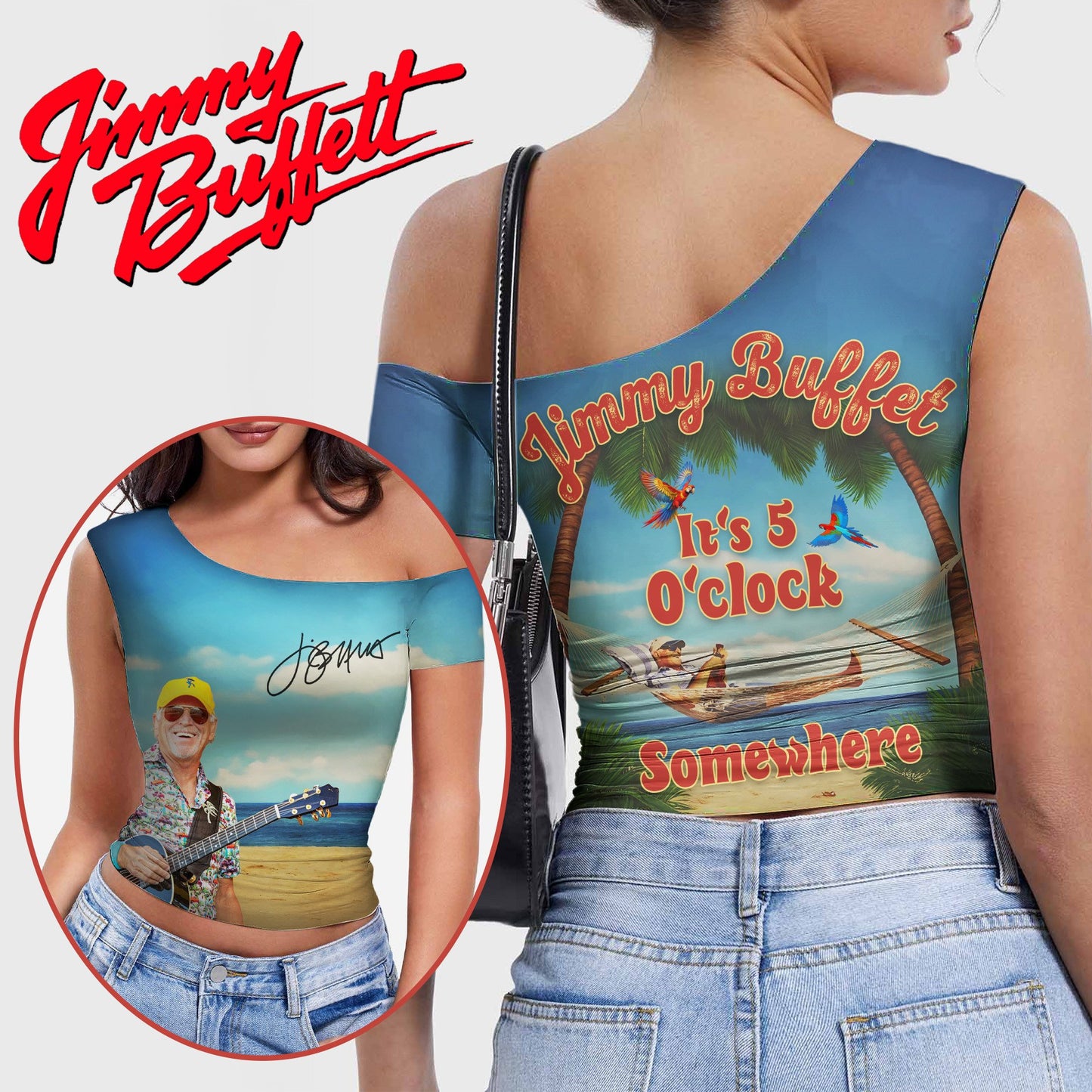 Premium JBT Short Sleeve One Shoulder Top NY