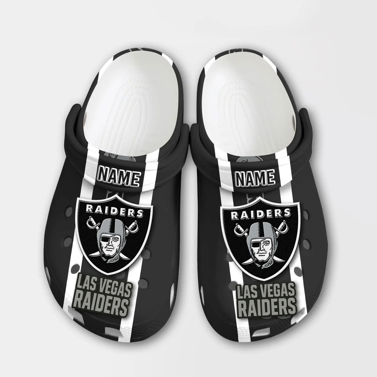 Las Vegas Raiders | PREMIUM NFL CLOGS TD – HuddleStyle.com - Image 2