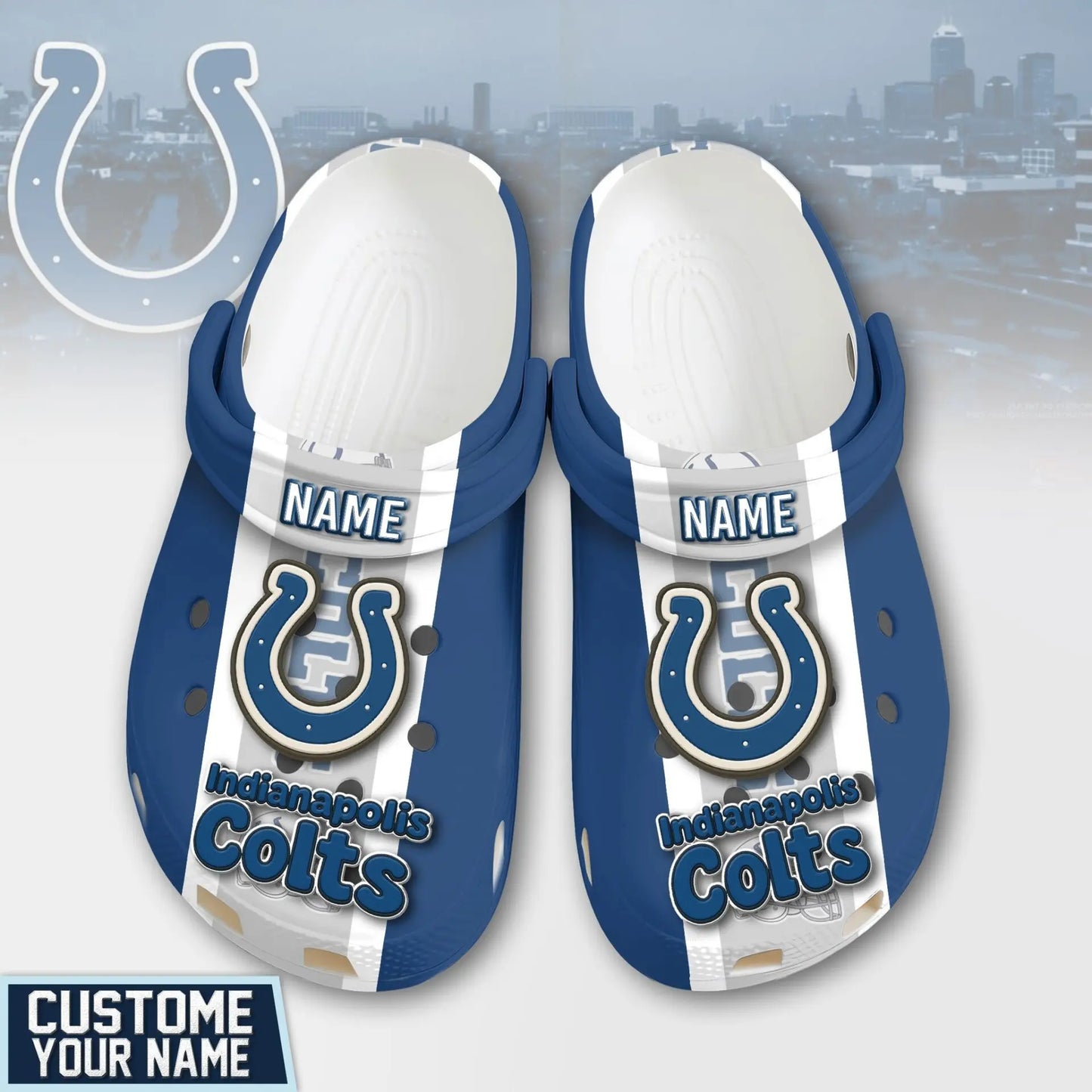 Indianapolis Colts | PREMIUM NFL CLOGS TD – HuddleStyle.com - Image 2