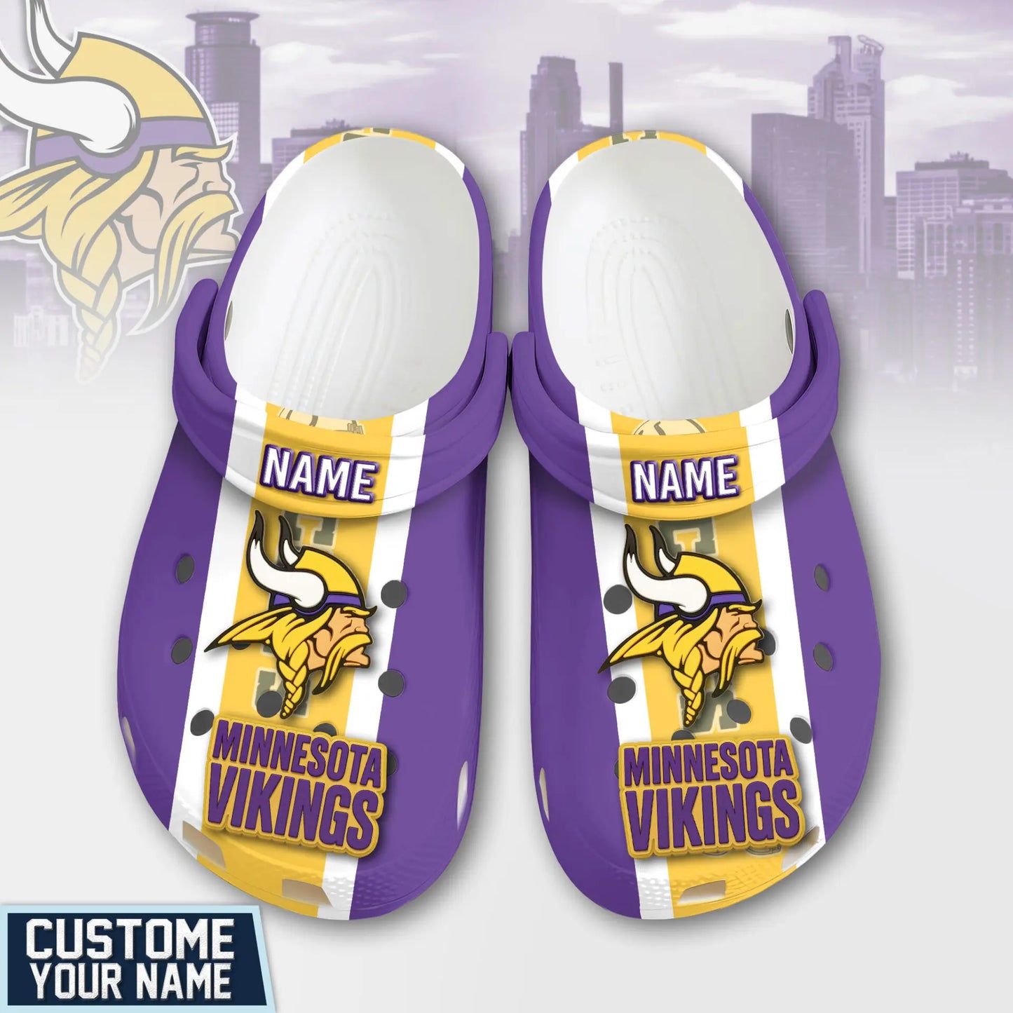 Minnesota Vikings | PREMIUM NFL CLOGS TD – HuddleStyle.com - Image 2
