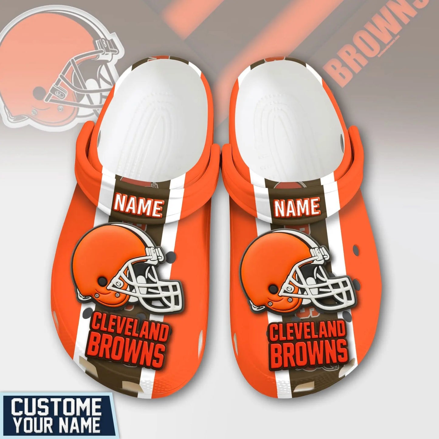 Cleveland Browns | PREMIUM NFL CLOGS TD – HuddleStyle.com - Image 2