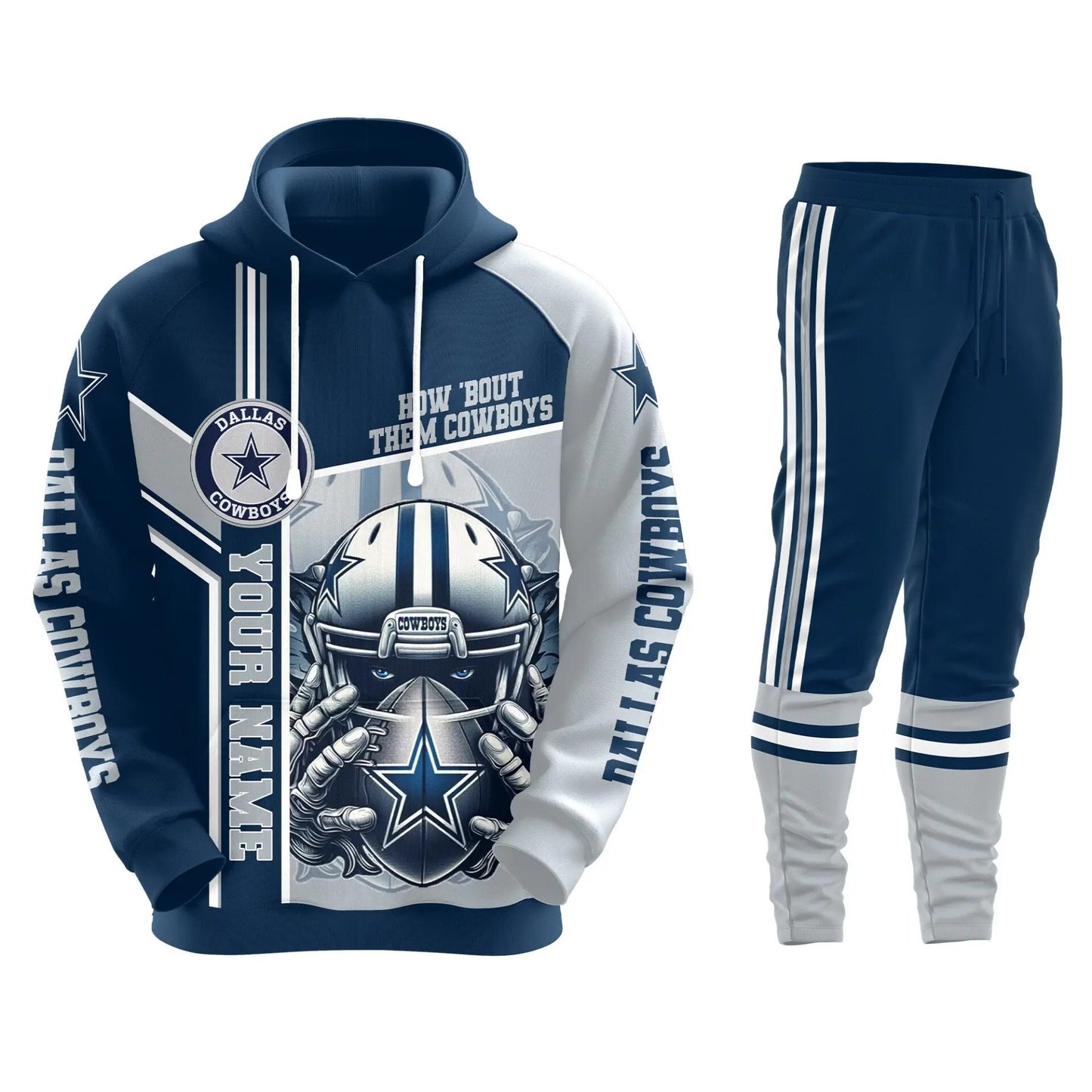 Dallas Cowboys | Premium Hoodie Legging and Jogger HI – HuddleStyle.com - Image 3