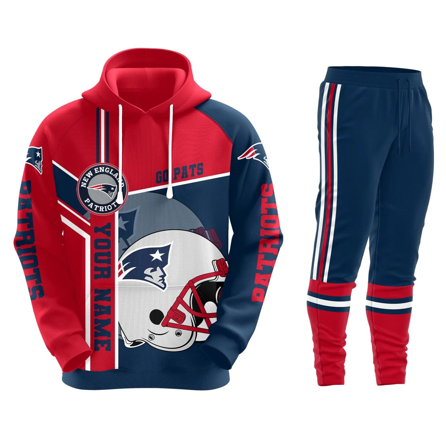 New England Patriots | Premium Hoodie Legging and Jogger HI – HuddleStyle.com - Image 3
