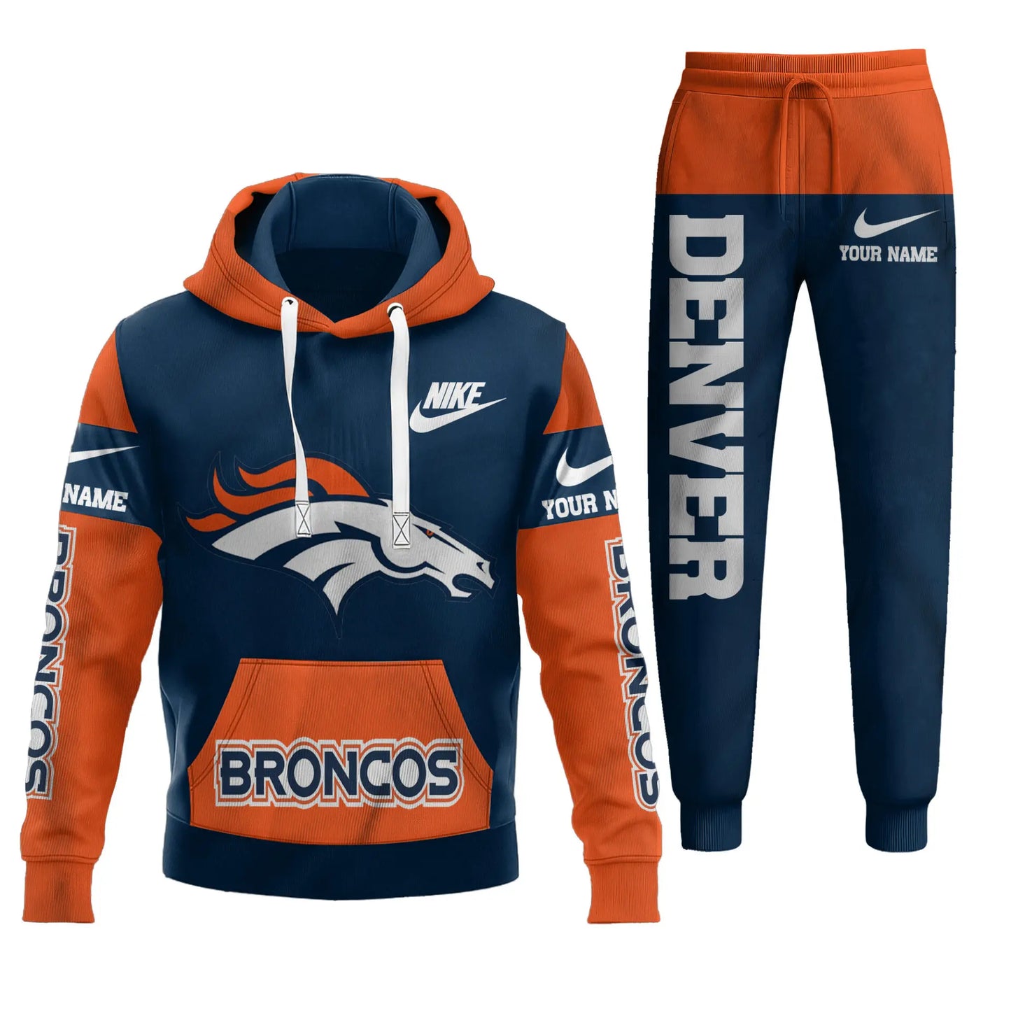 Denver Broncos | Premium Hoodie & Pants Set TD – HuddleStyle.com - Image 2