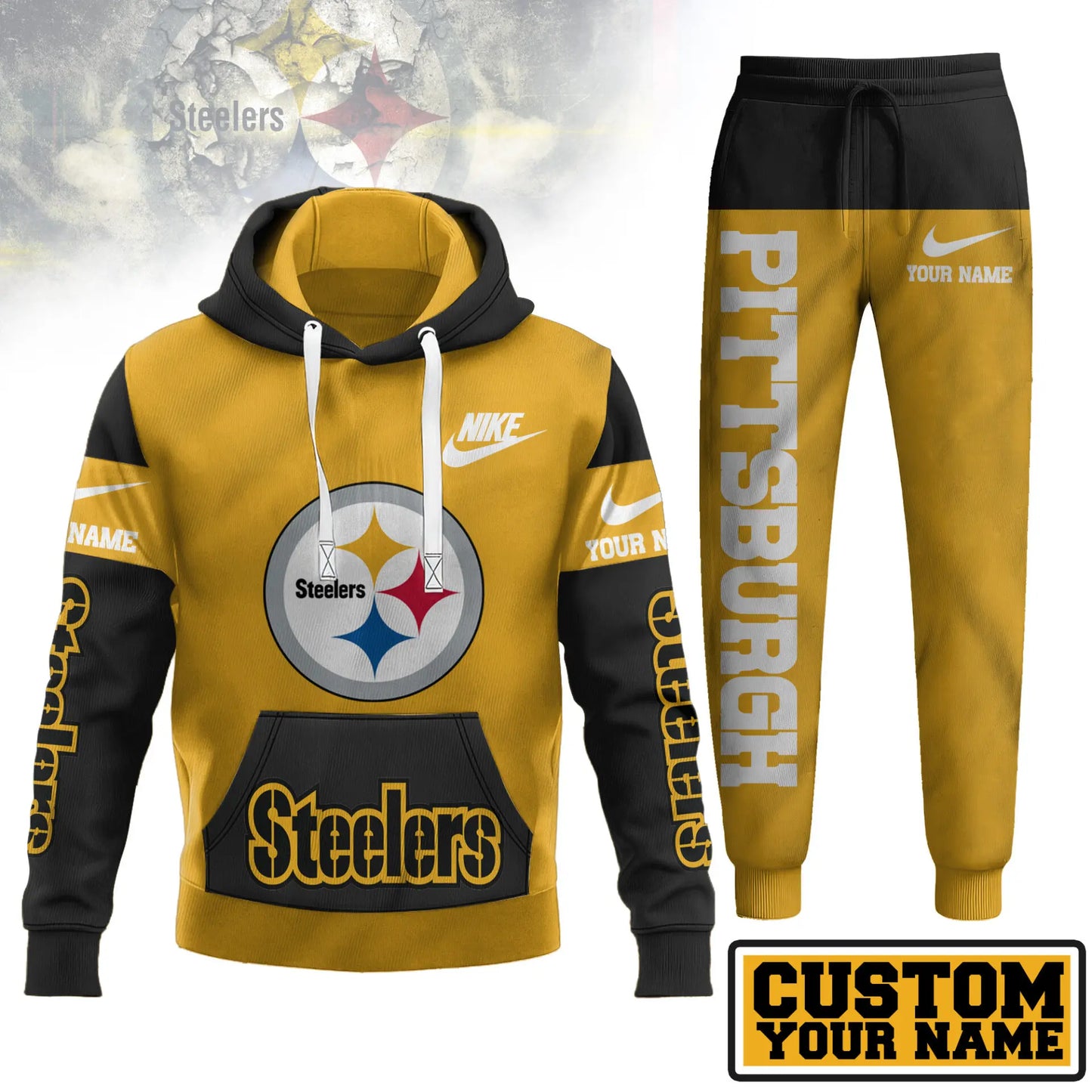 Pittsburgh Steelers | Premium Hoodie & Pants Set TD – HuddleStyle.com - Image 2