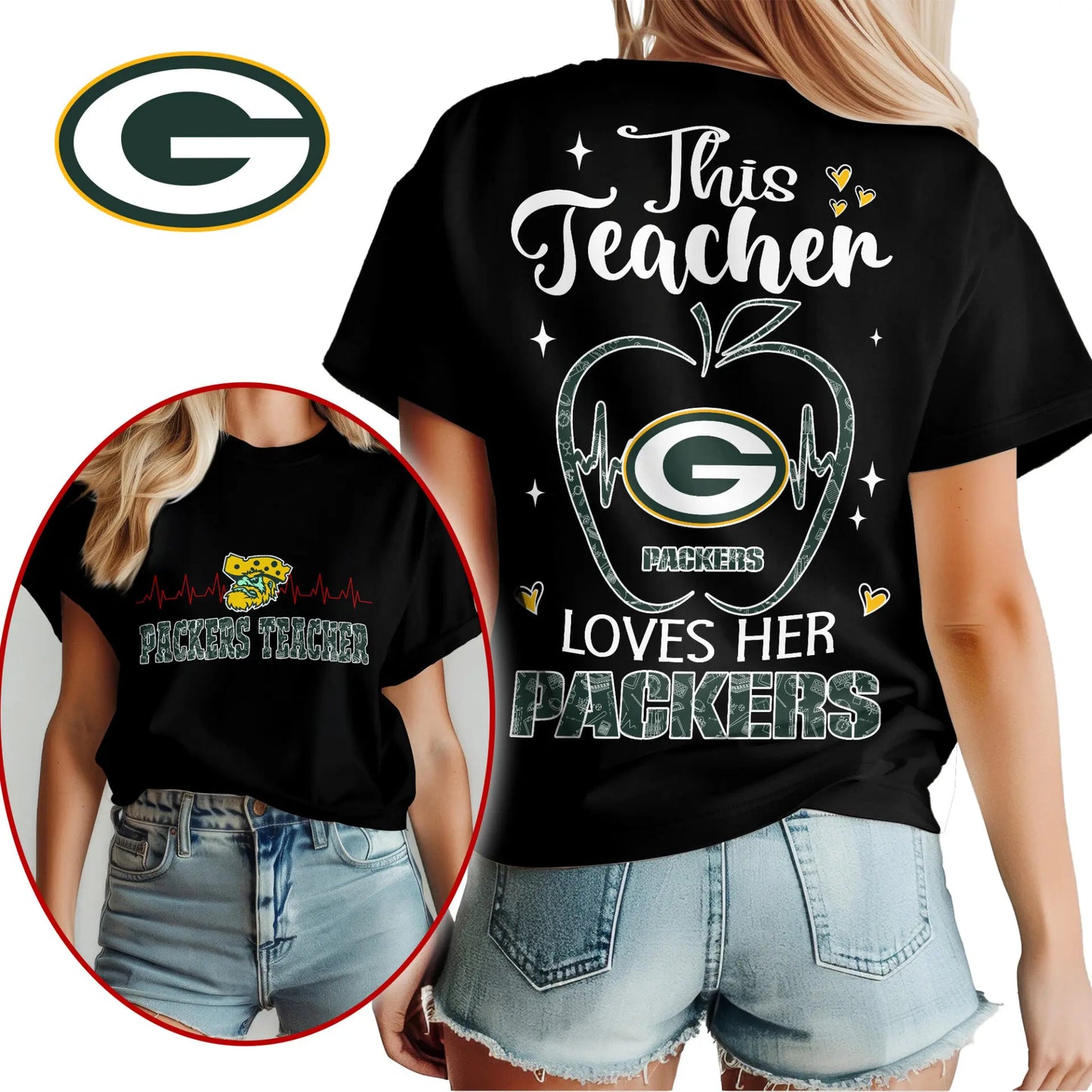 Green Bay Packers | Premium Teacher Appreciation Month Women Shirt NY – HuddleStyle.com - Image 4