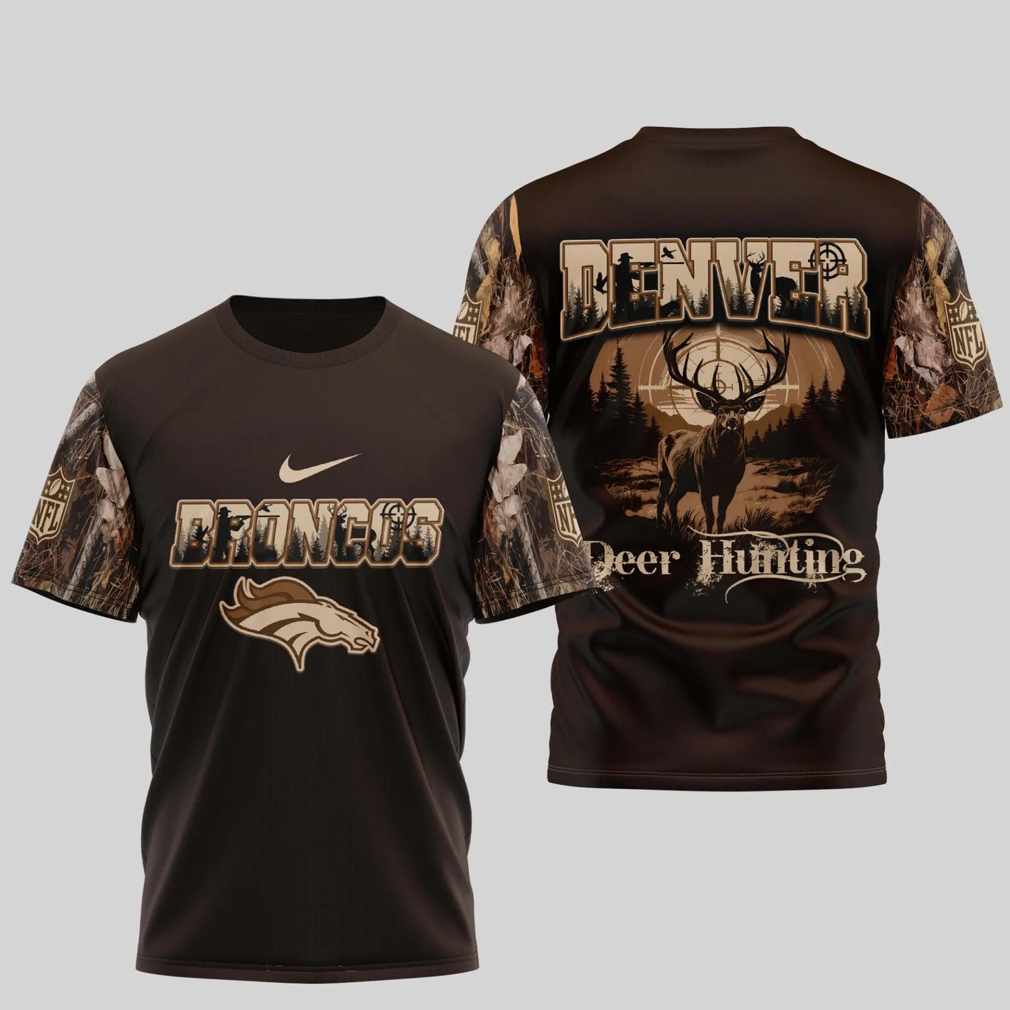 Denver Broncos | Premium NFL Deer Hunting 3D Shirt TD – HuddleStyle.com - Image 4