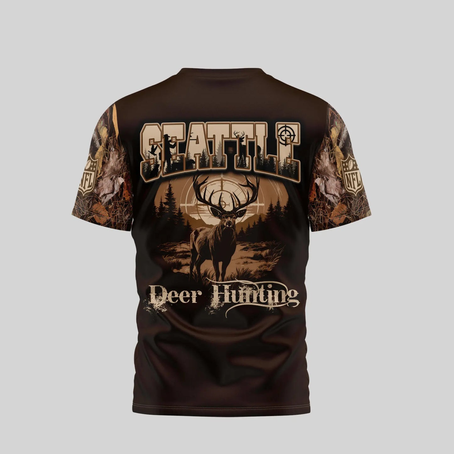 Seattle Seahawks | Premium NFL Deer Hunting 3D Shirt TD – HuddleStyle.com - Image 4