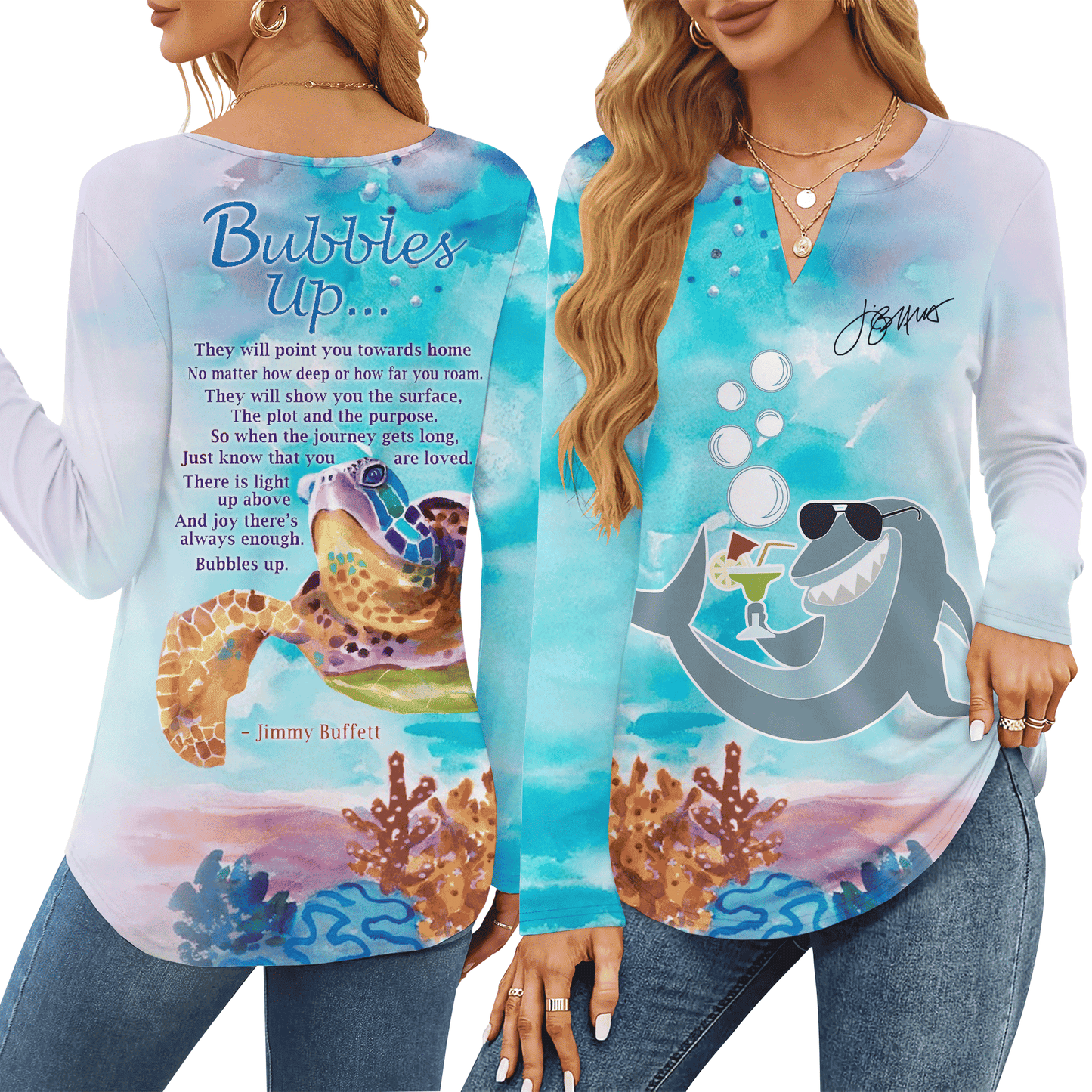 Premium JBT V-neck Long Sleeve Shirt NY