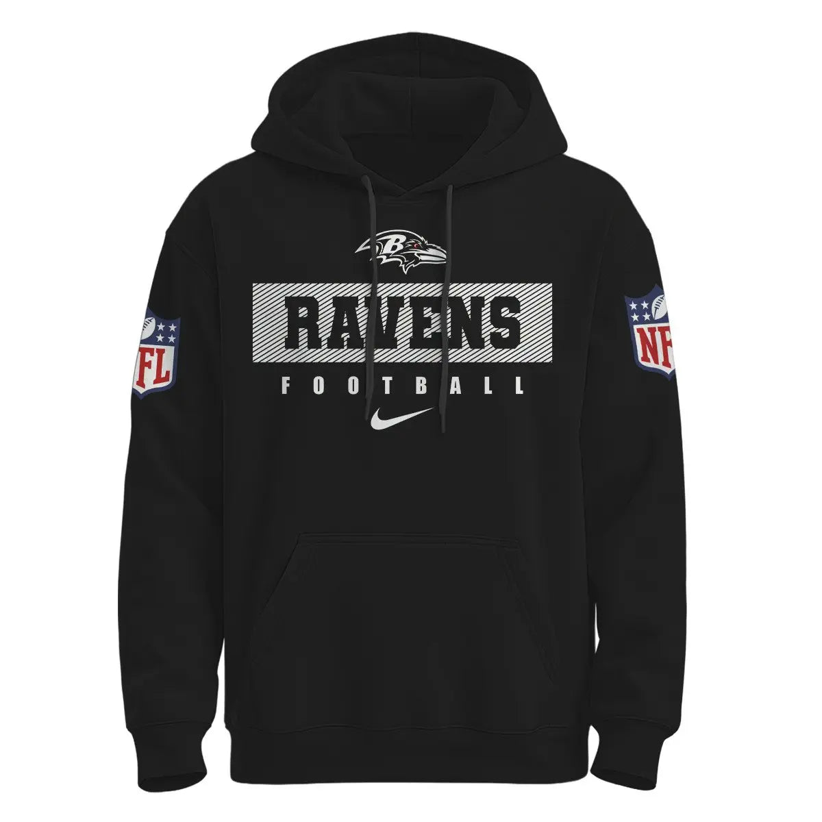 Baltimore Ravens | Premium NFL Pow Mia Hoodie TD – HuddleStyle.com - Image 3