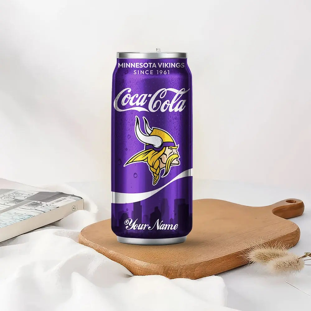 Minnesota Vikings | NFL Coca Cola Can Shaped Tumbler TD – HuddleStyle.com - Image 6