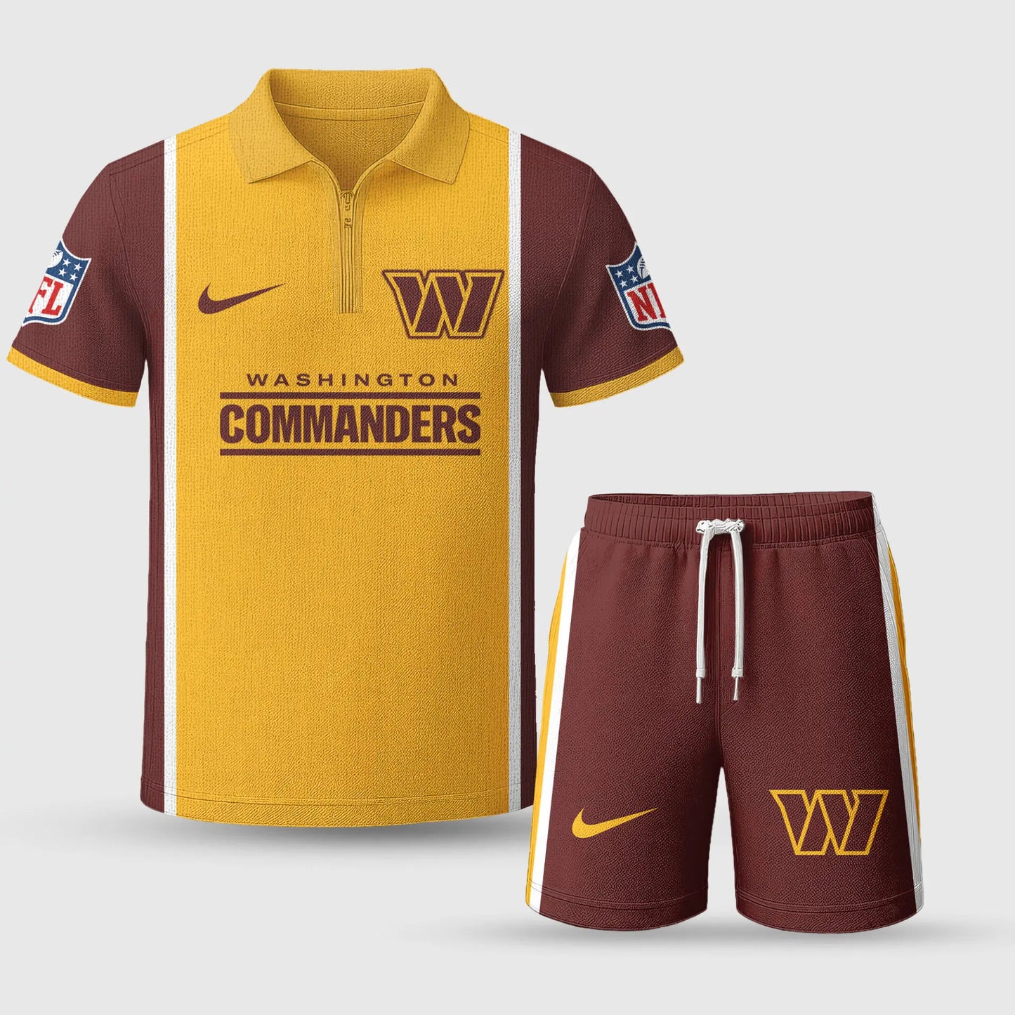 Washington Commanders | Premium NFL Combo Polo And Shorts TD – HuddleStyle.com - Image 4
