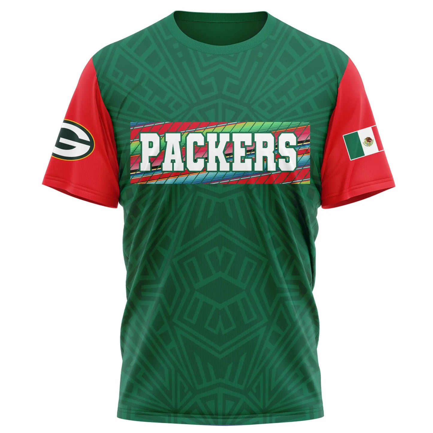 Green Bay Packers | Premium NFL Mexican Heritage Celebration 3D Shirt HI – HuddleStyle.com - Image 3