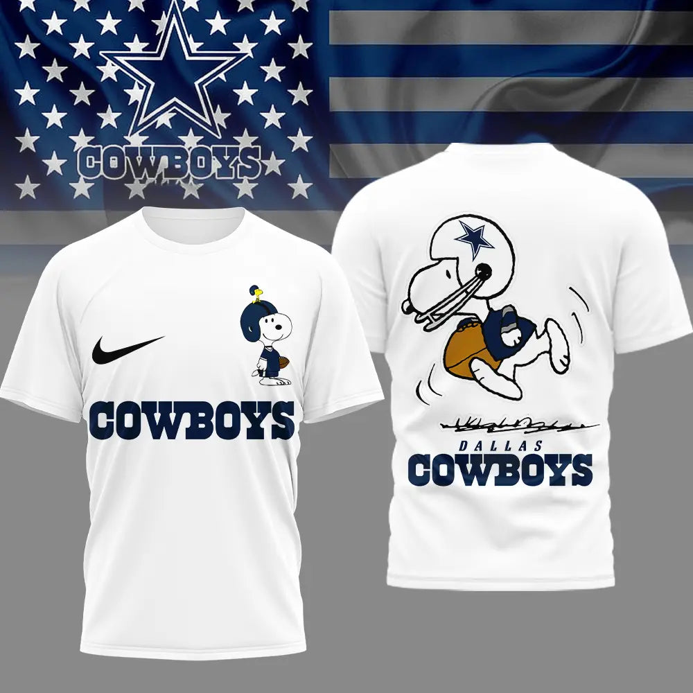 Dallas Cowboys | Premium NFL x Peanuts 3D Shirt HI – HuddleStyle.com - Image 2