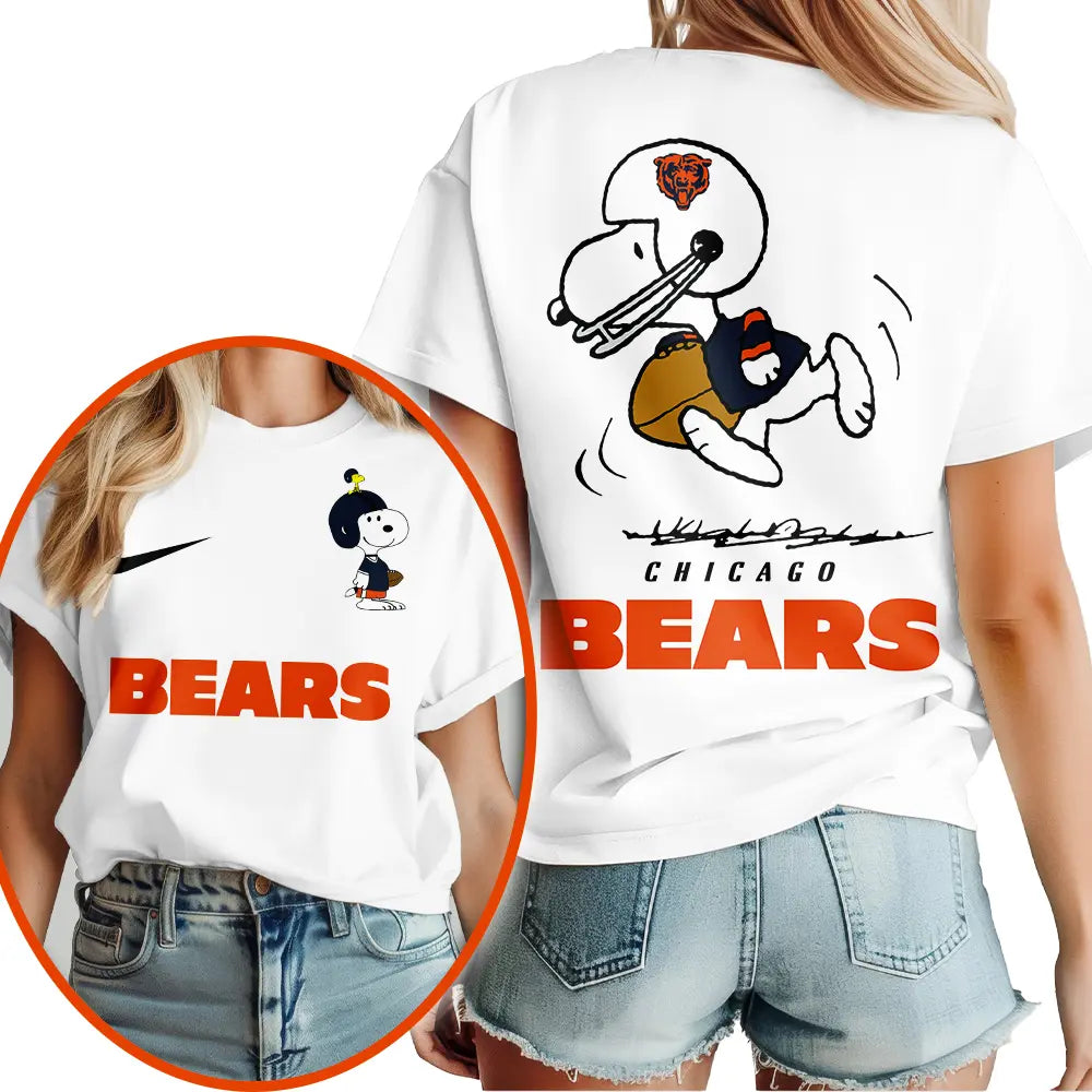 Chicago Bears | Premium NFL x Peanuts 3D Shirt HI – HuddleStyle.com - Image 2