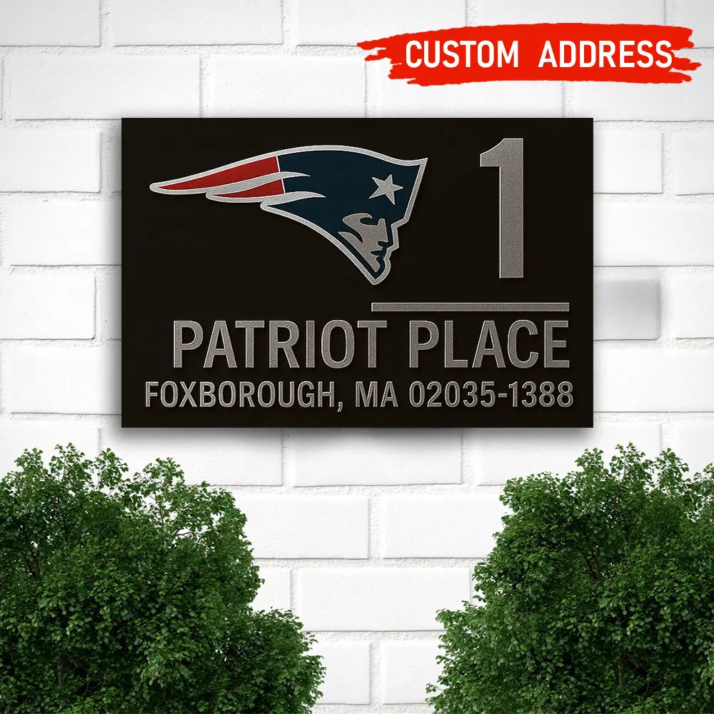 New England Patriots | Premium NFL Address Sign HI – HuddleStyle.com - Image 3