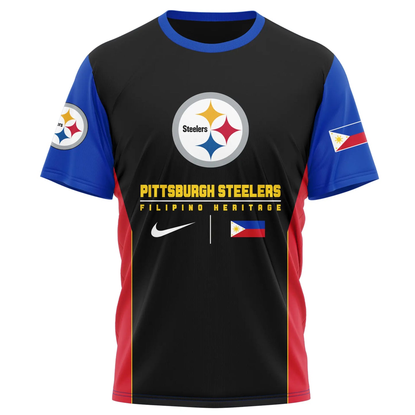 Pittsburgh Steelers | Premium NFL Filipino Heritage Celebration 3D Shirt HI – HuddleStyle.com - Image 3