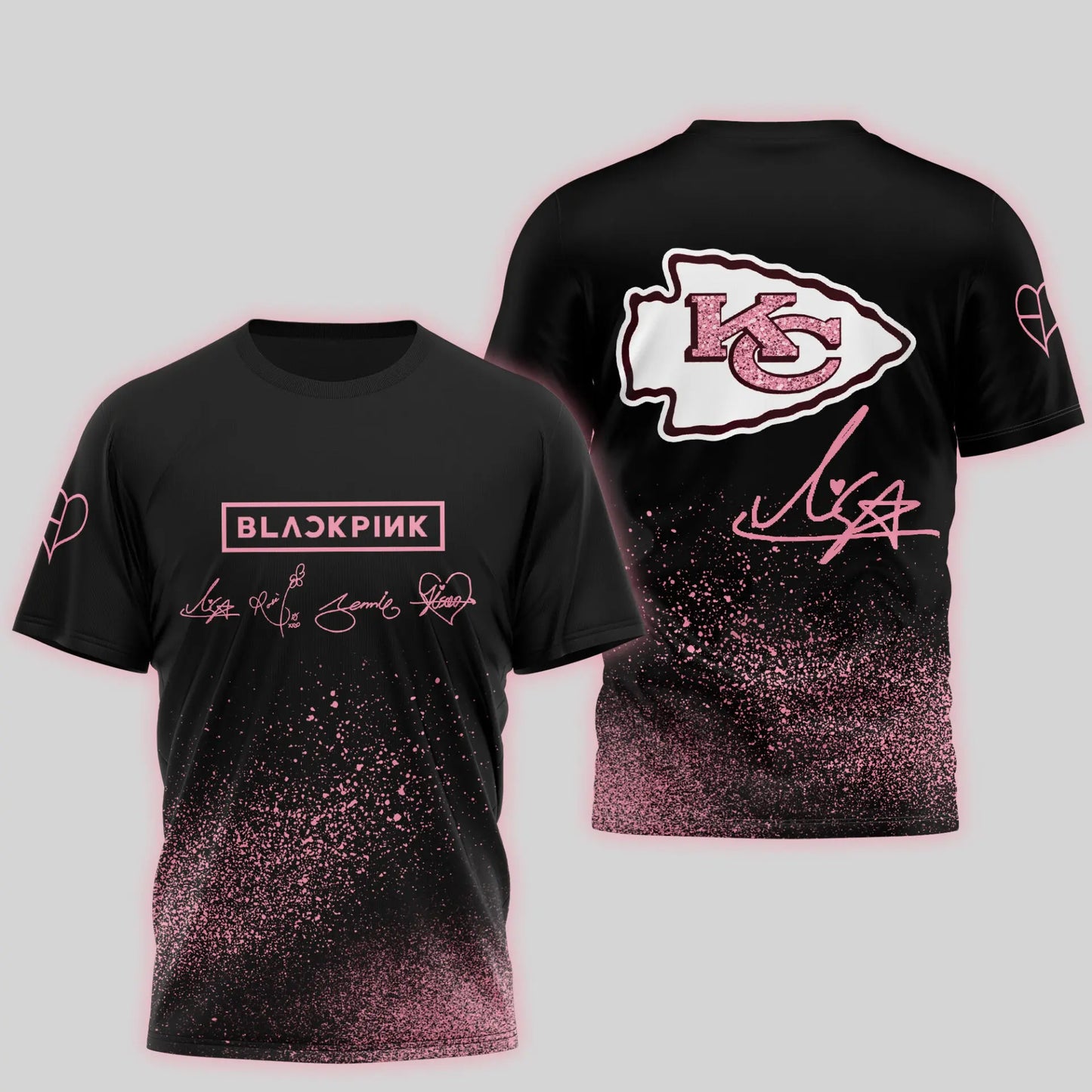 Kansas City Chiefs | Premium NFL x BlackPink 3D Shirt TD – HuddleStyle.com - Image 4