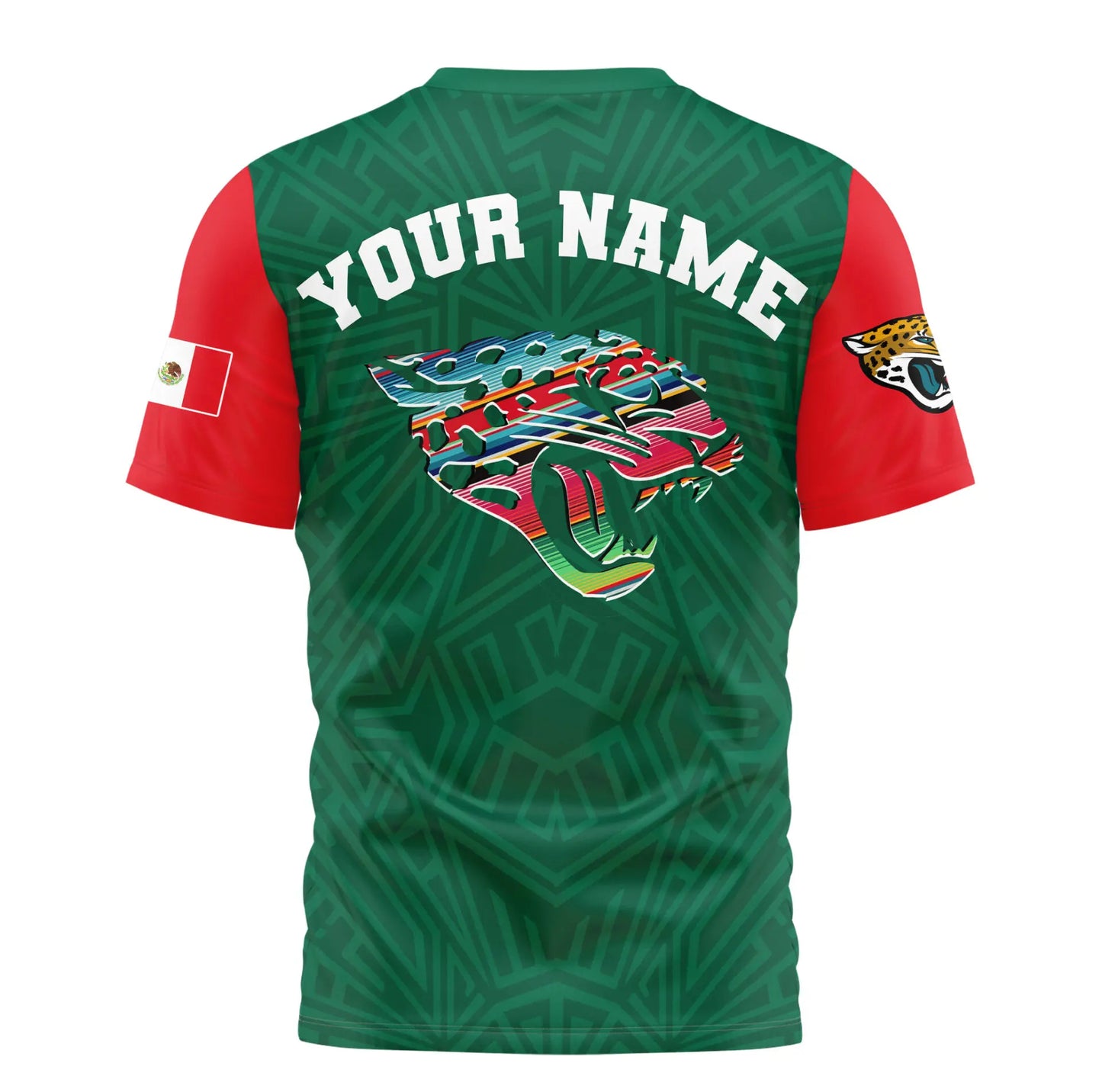 Jacksonville Jaguars | Premium NFL Mexican Heritage Celebration 3D Shirt HI – HuddleStyle.com - Image 3