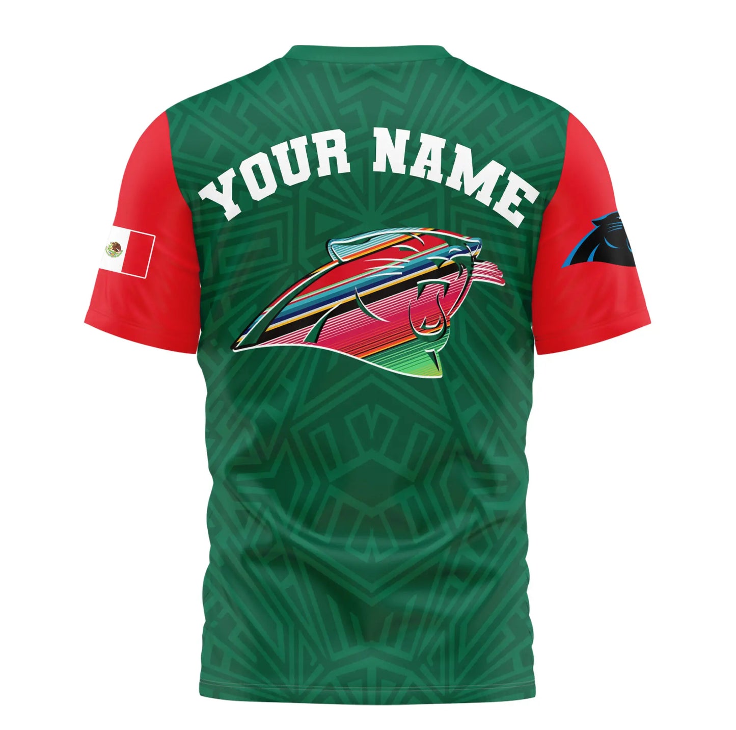 Carolina Panthers | Premium NFL Mexican Heritage Celebration 3D Shirt HI – HuddleStyle.com - Image 3
