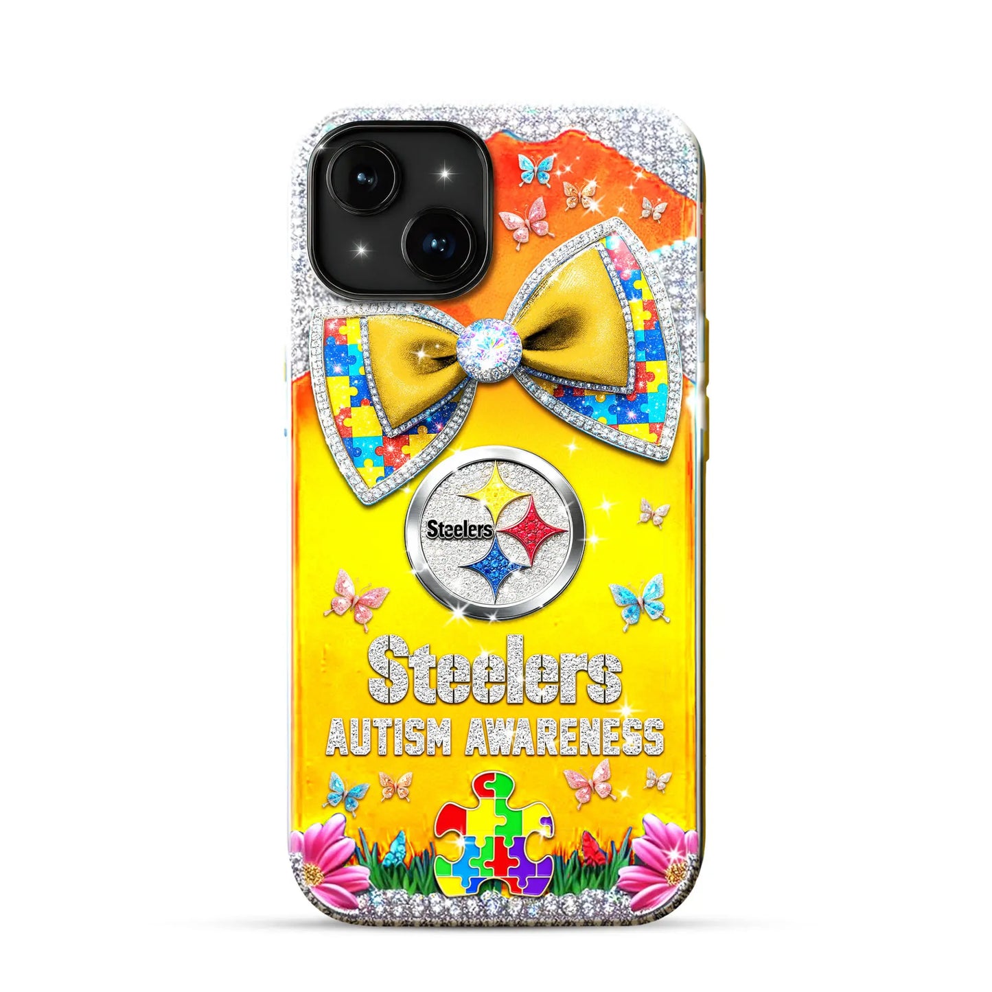 Pittsburgh Steelers | Premium NFL Autism Awareness Phonecase TD – HuddleStyle.com - Image 2