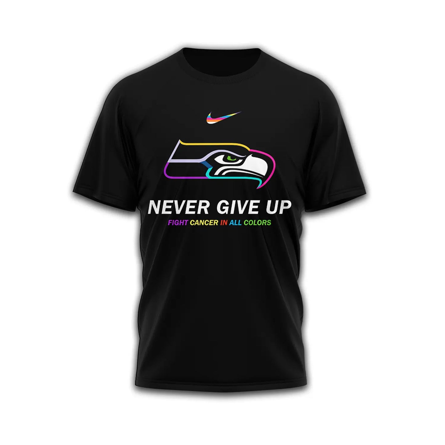Seattle Seahawks | Premium Fight Cancer In All Colors 3D Shirt TD – HuddleStyle.com - Image 4