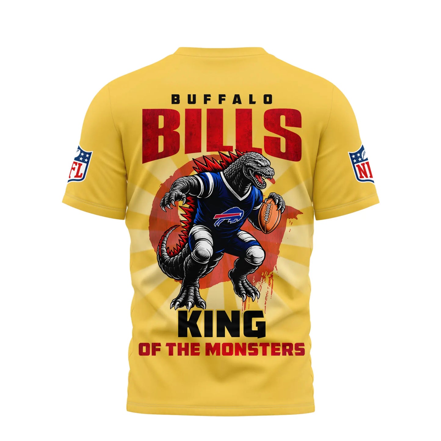 Buffalo Bills | Premium NFL Godzilla King of the Monsters 3D Shirt NY – HuddleStyle.com - Image 3