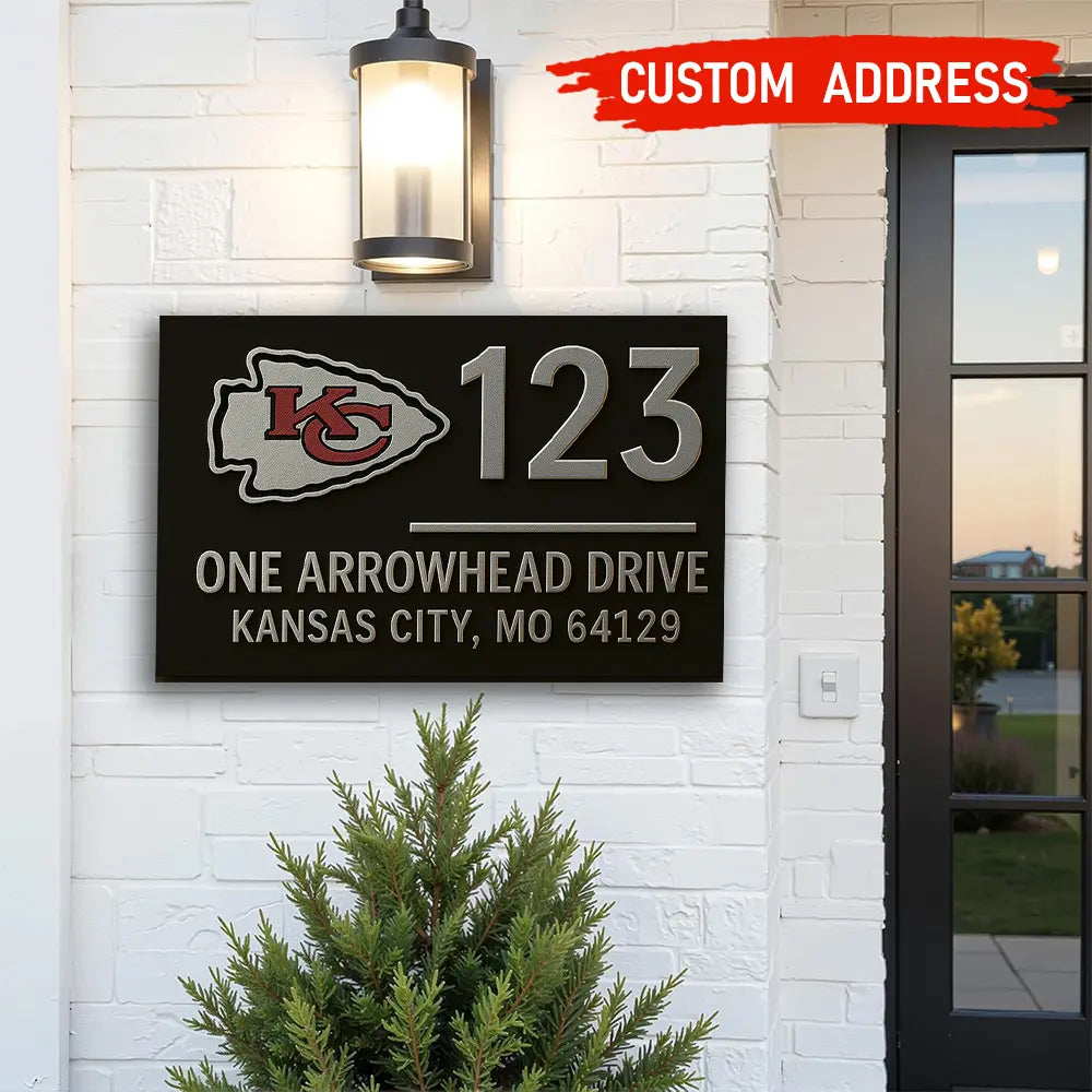 Kansas City Chiefs | Premium NFL Address Sign HI – HuddleStyle.com - Image 3