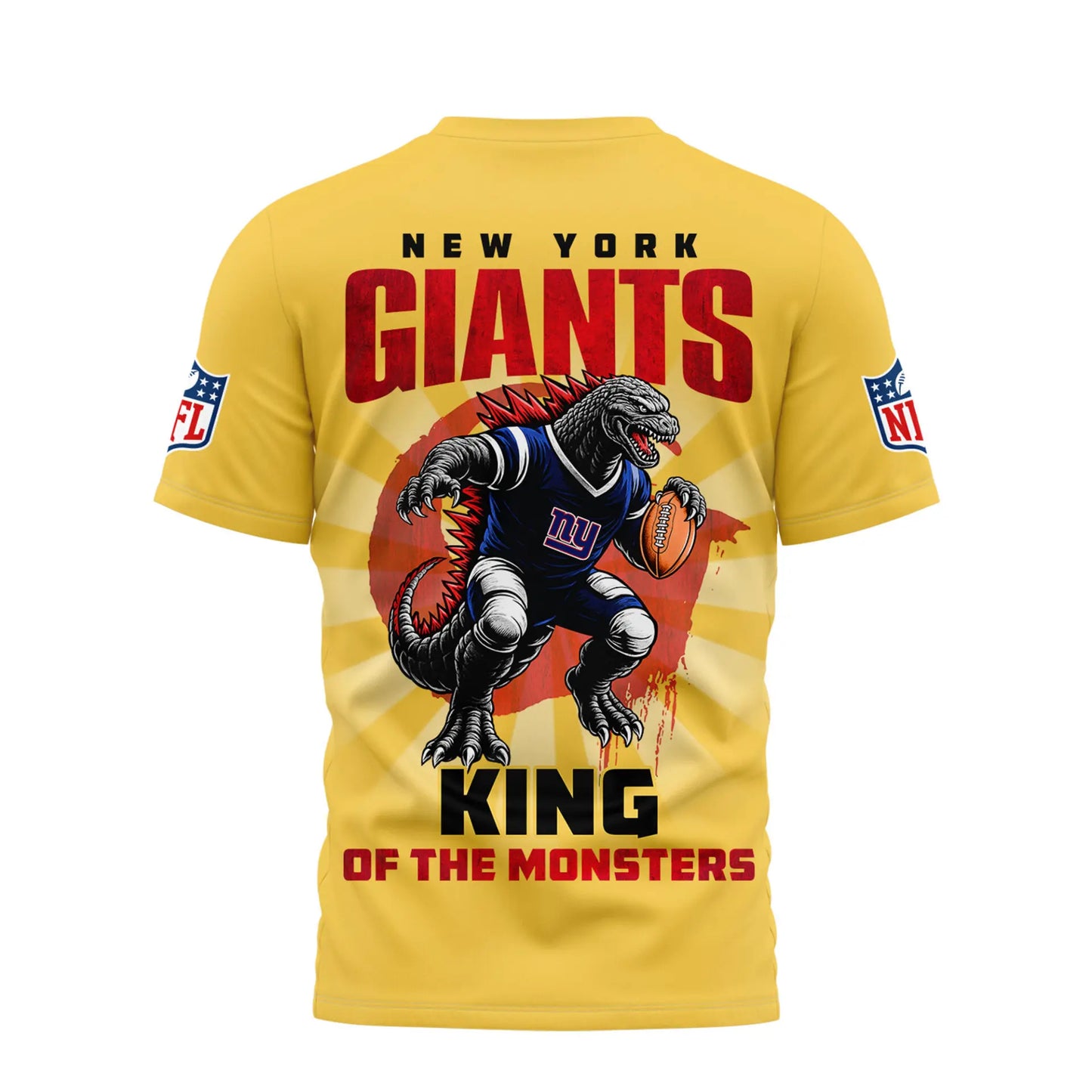 New York Giants | Premium NFL Godzilla King of the Monsters 3D Shirt NY – HuddleStyle.com - Image 3