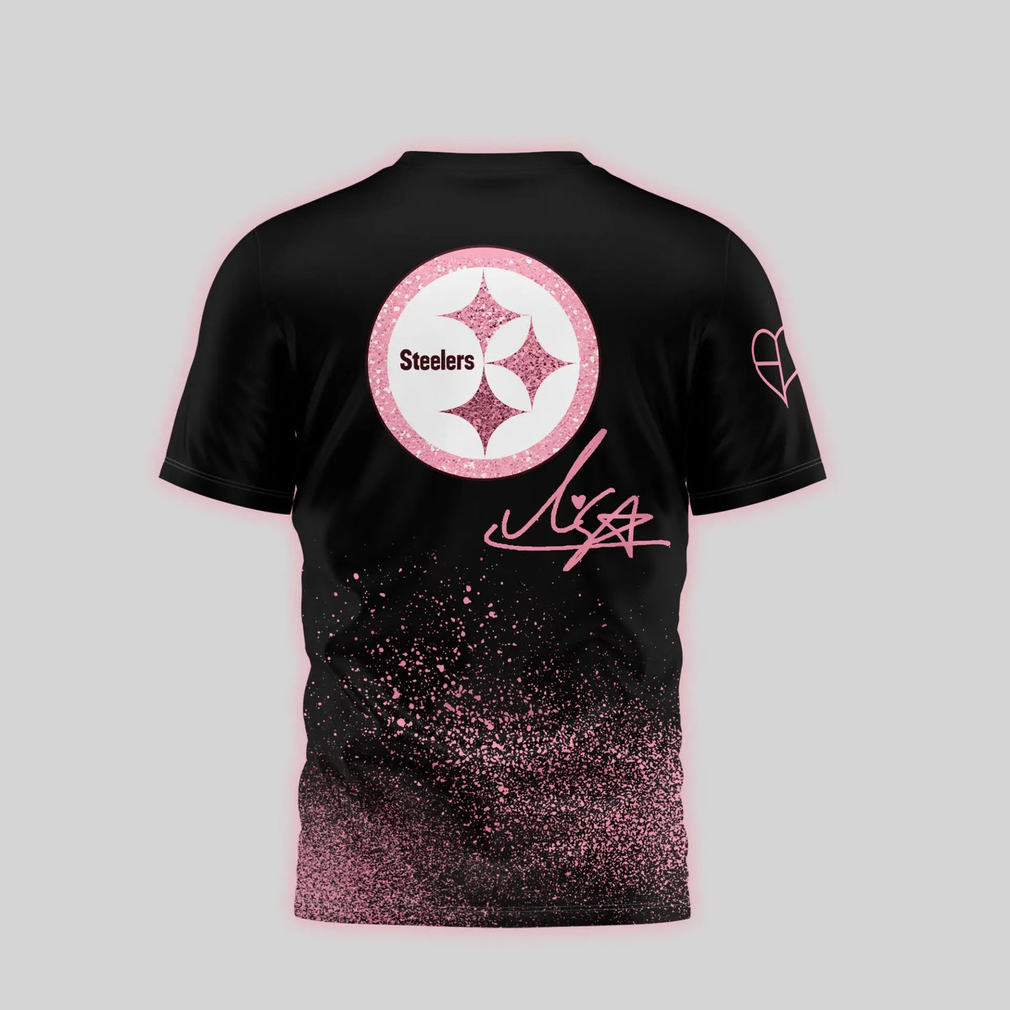 Pittsburgh Steelers | Premium NFL x BlackPink 3D Shirt TD – HuddleStyle.com - Image 4